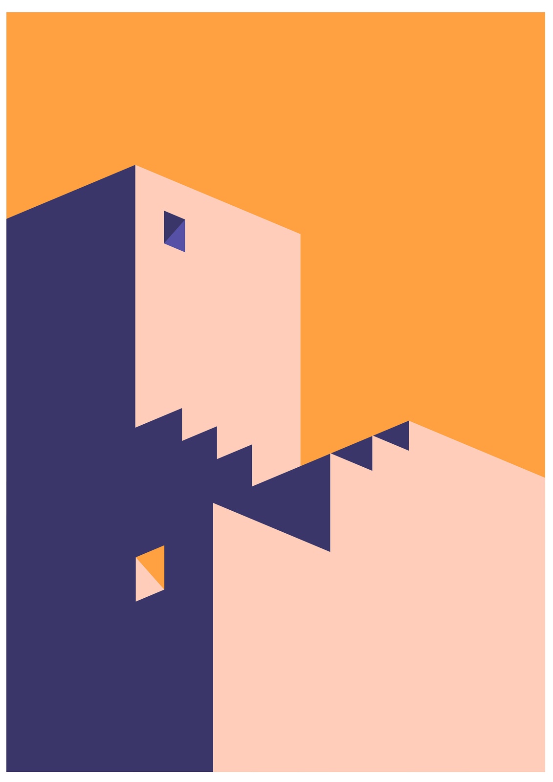 Modern Geometric Architectural Wall Art