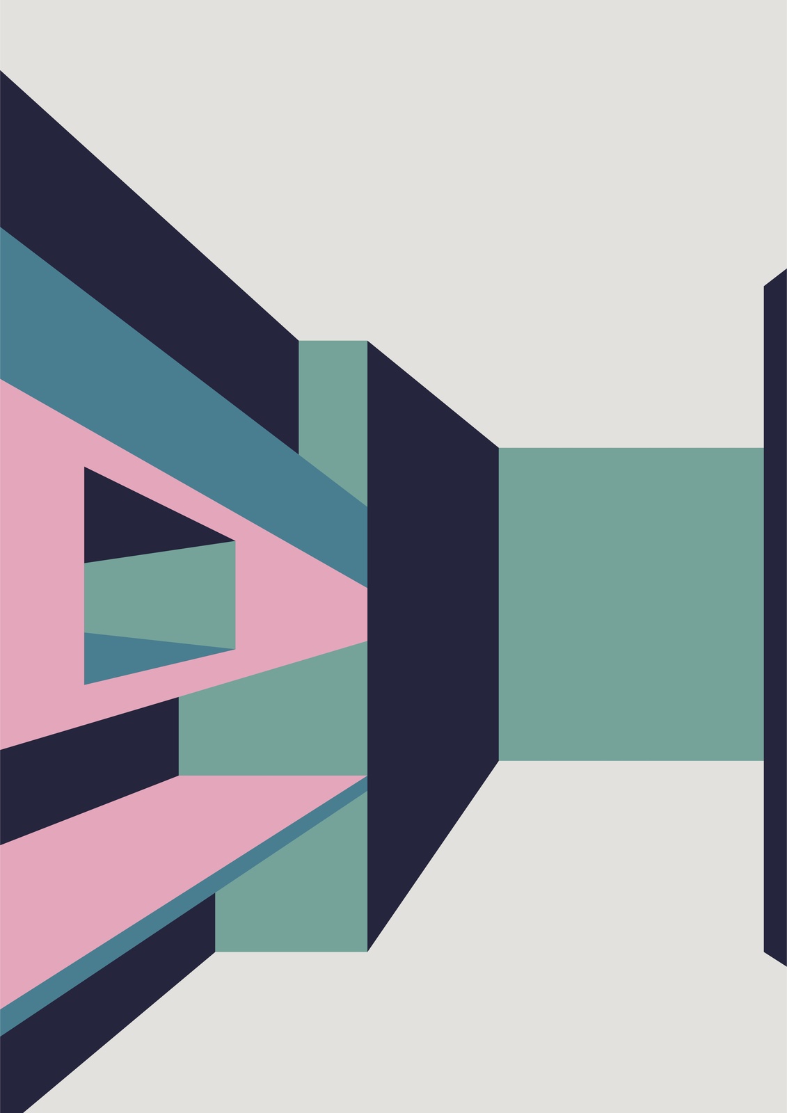 Abstract Geometric Architecture Wall Art