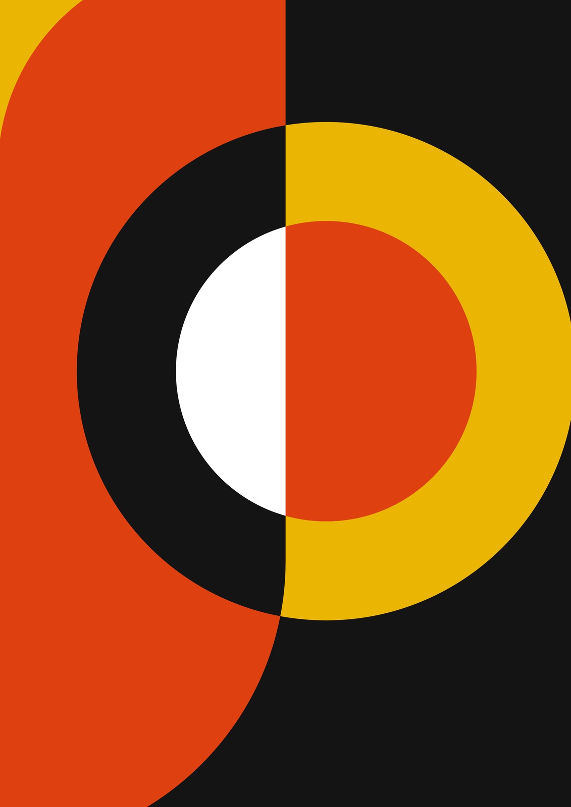 Bold Geometric Abstract Orange & Yellow Wall Art