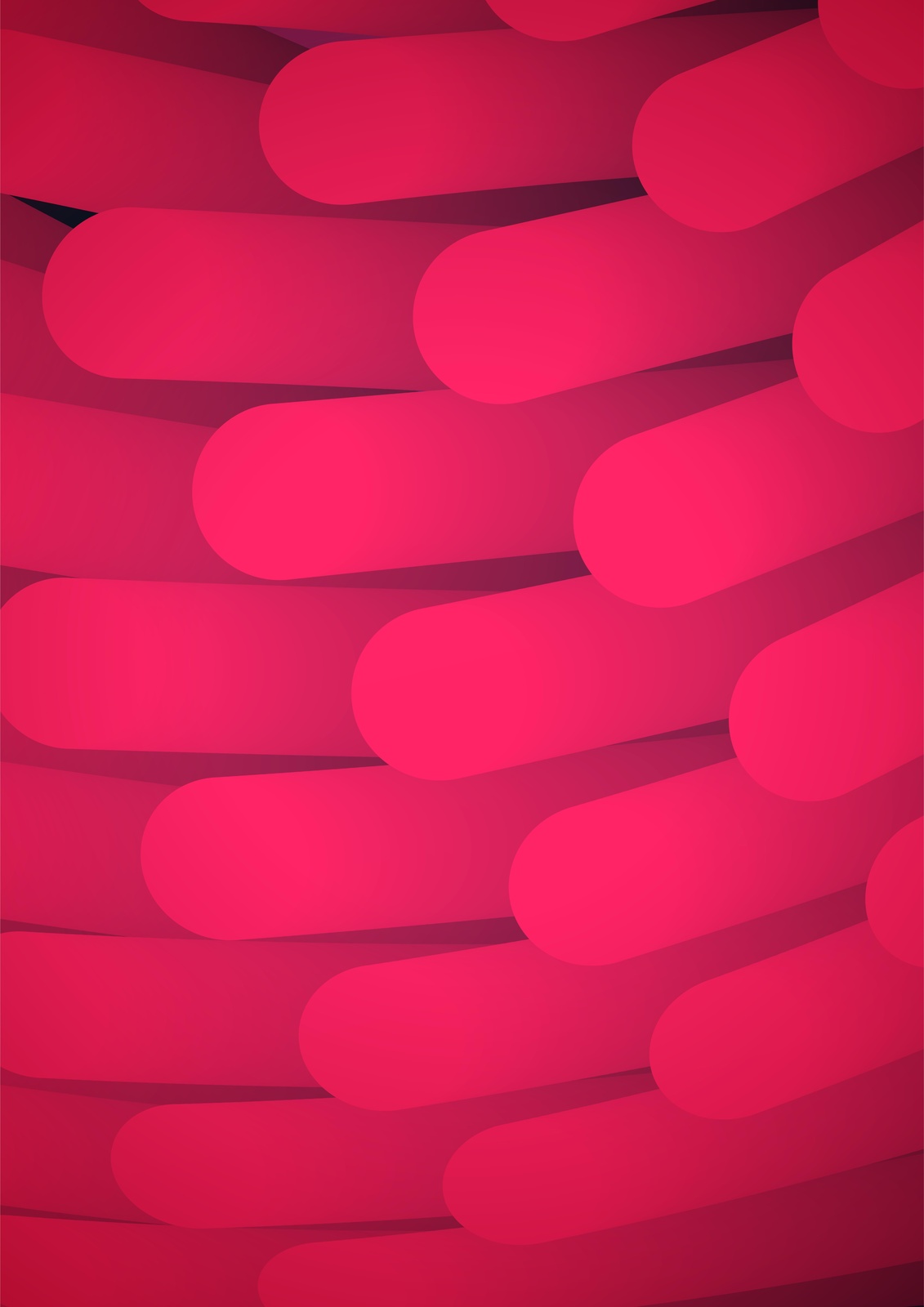 Vibrant Pink Abstract Forms Wall Art