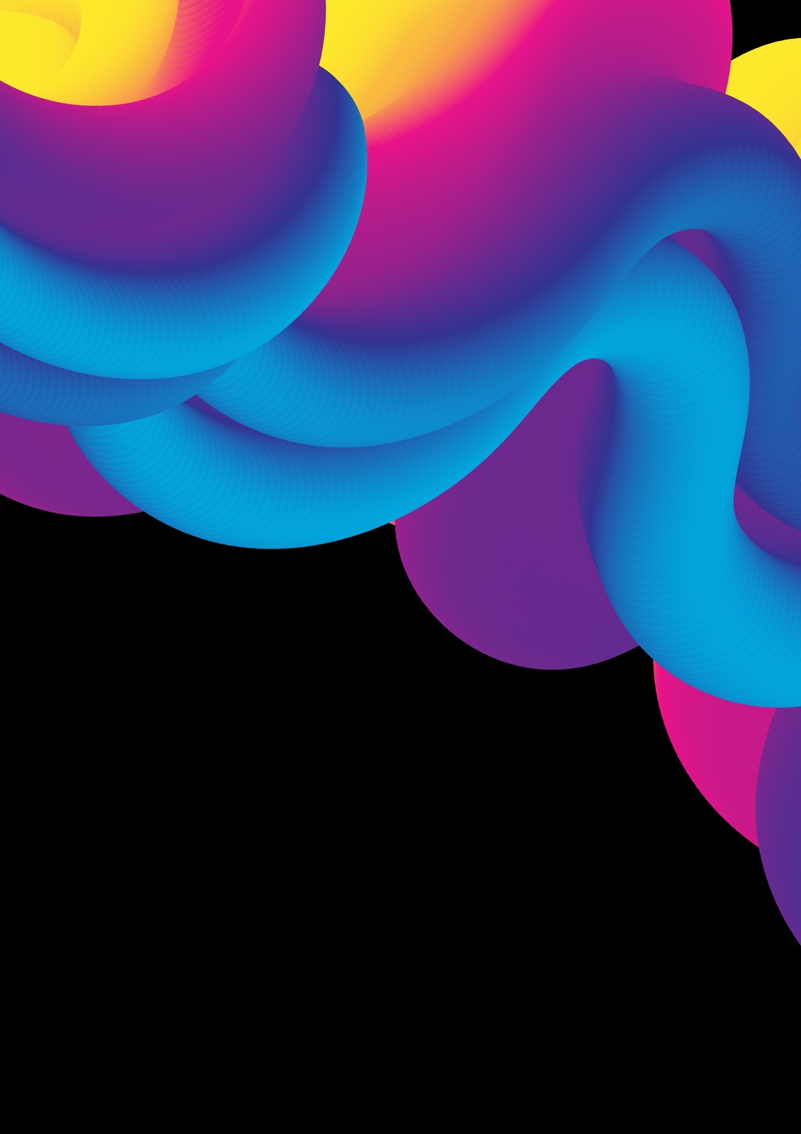 Vibrant Flow Abstract 3D Tube Wall Art