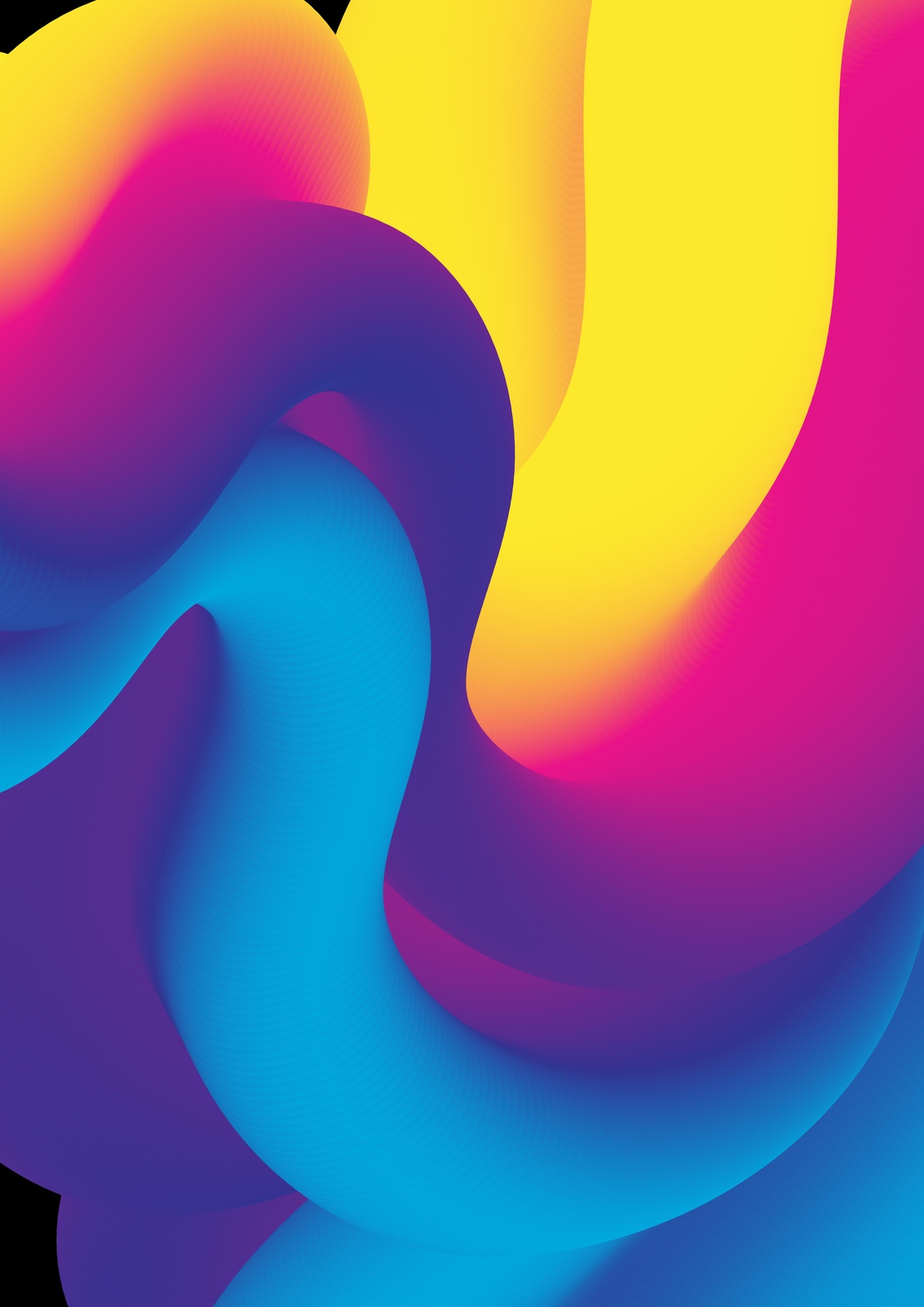 Vibrant Fluid Abstract Wall Art
