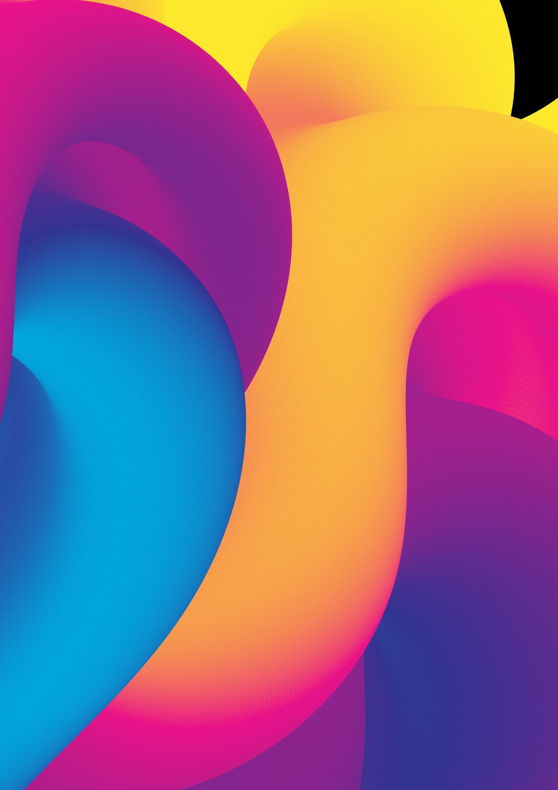Vibrant Abstract Swirls Wall Art