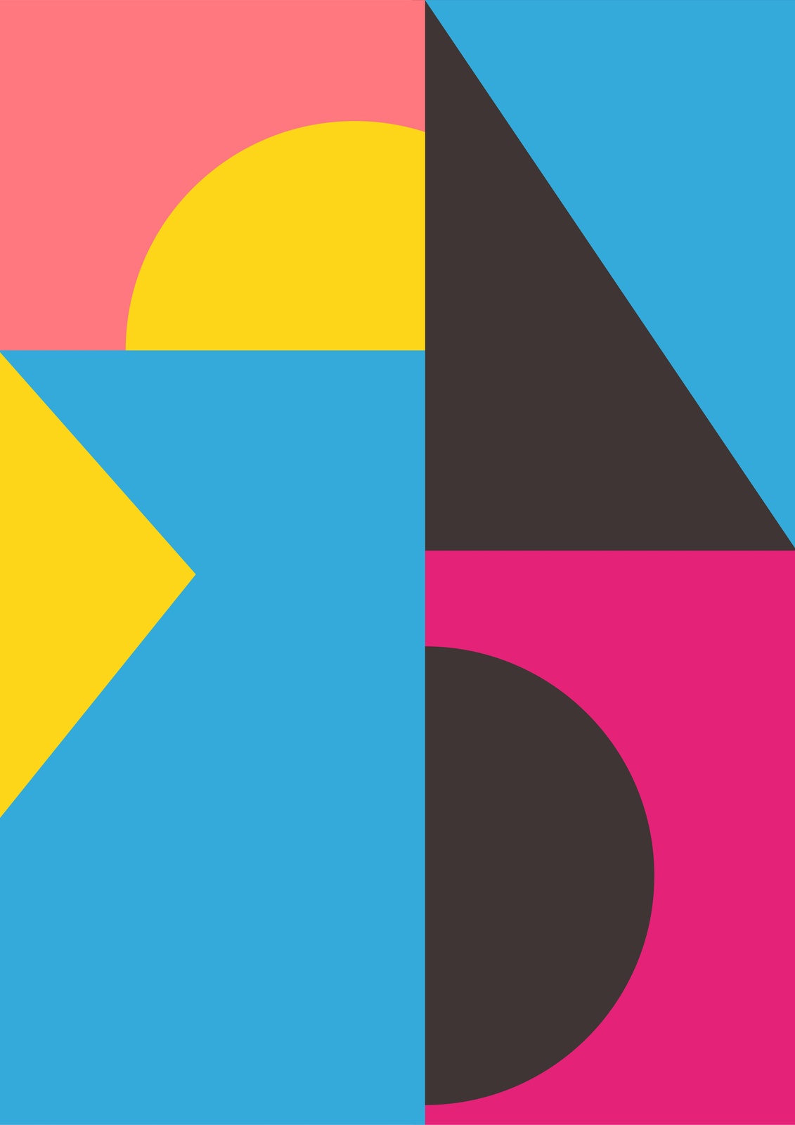 Vibrant Geometric Shapes Modern Abstract Wall Art