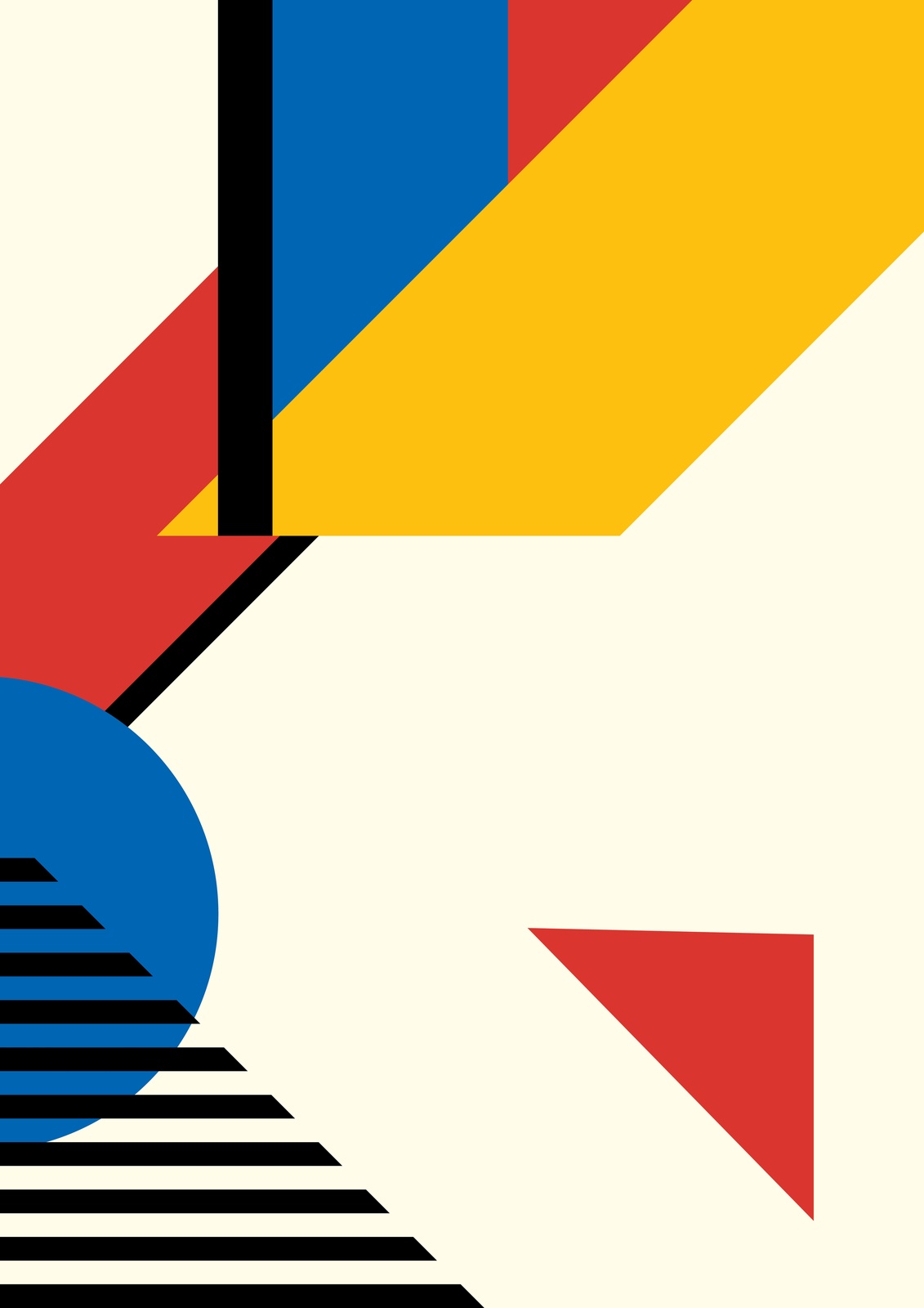Abstract Geometric Memphis Style Wall Art