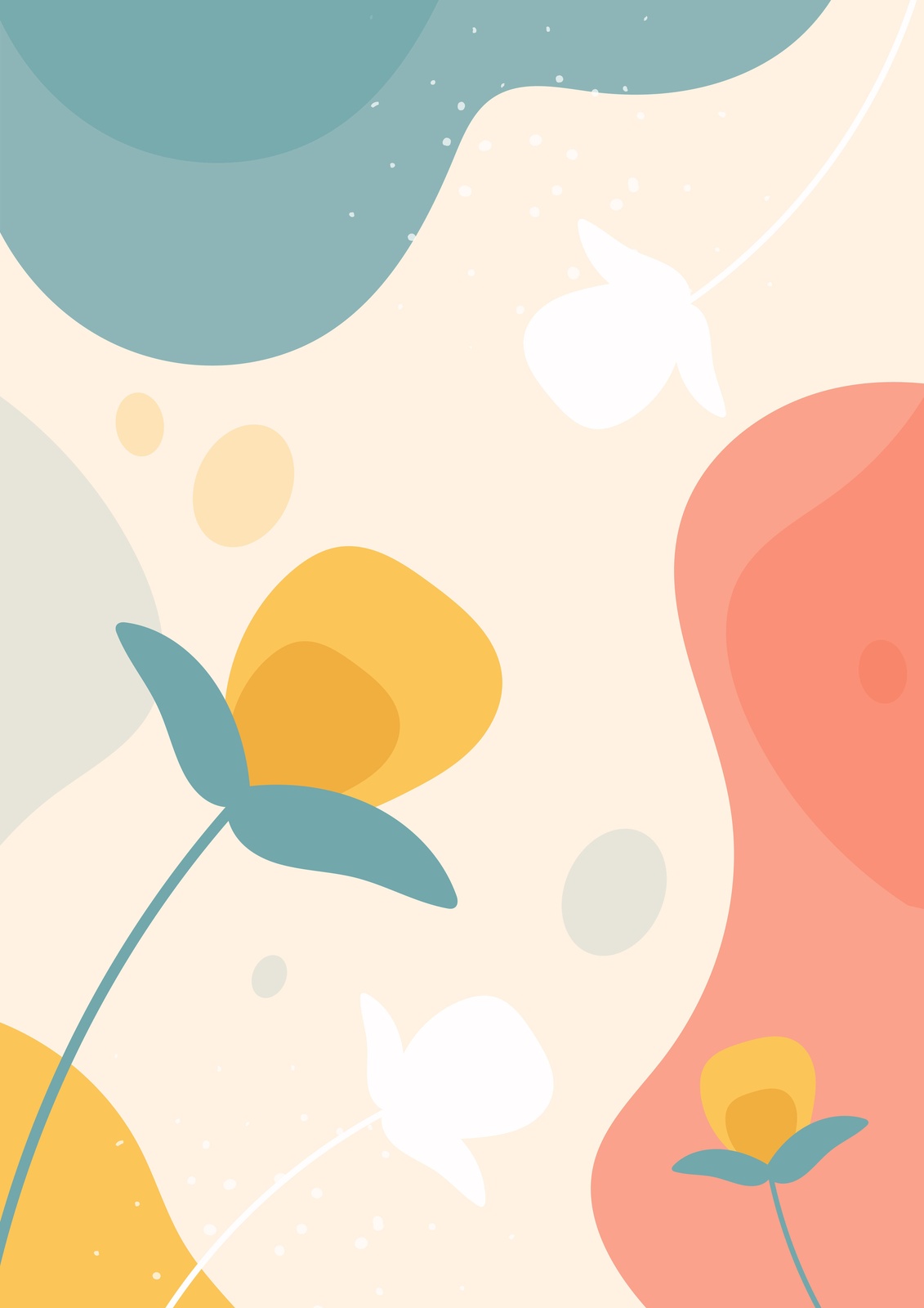 Abstract Floral Serenity Wall Art
