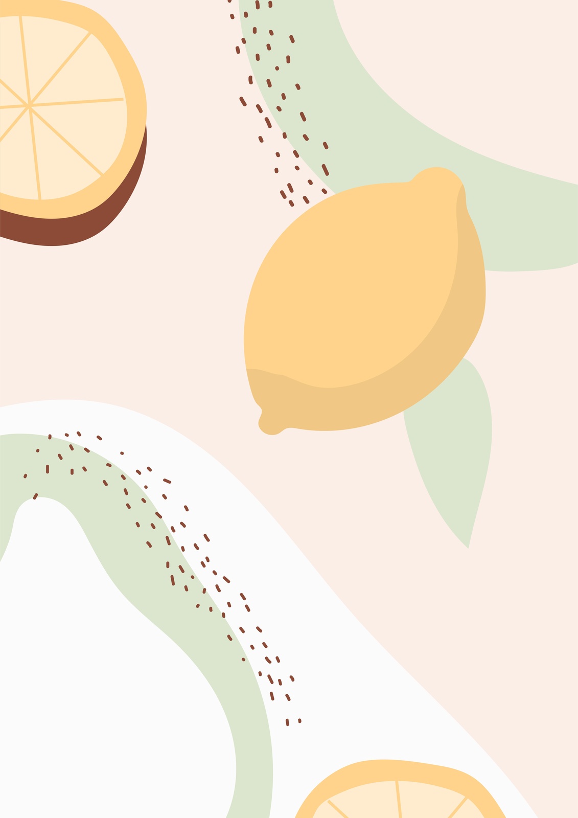Abstract Lemon Citrus Splash Wall Art