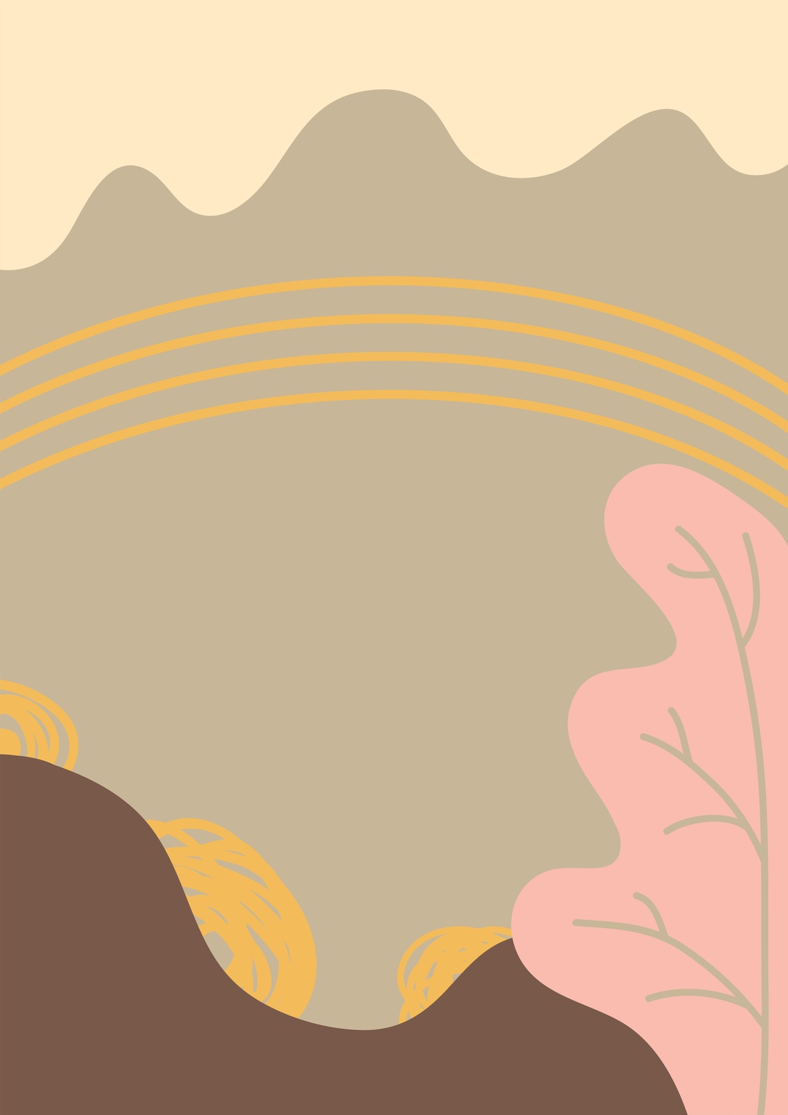 Abstract Boho Botanical Wall Art