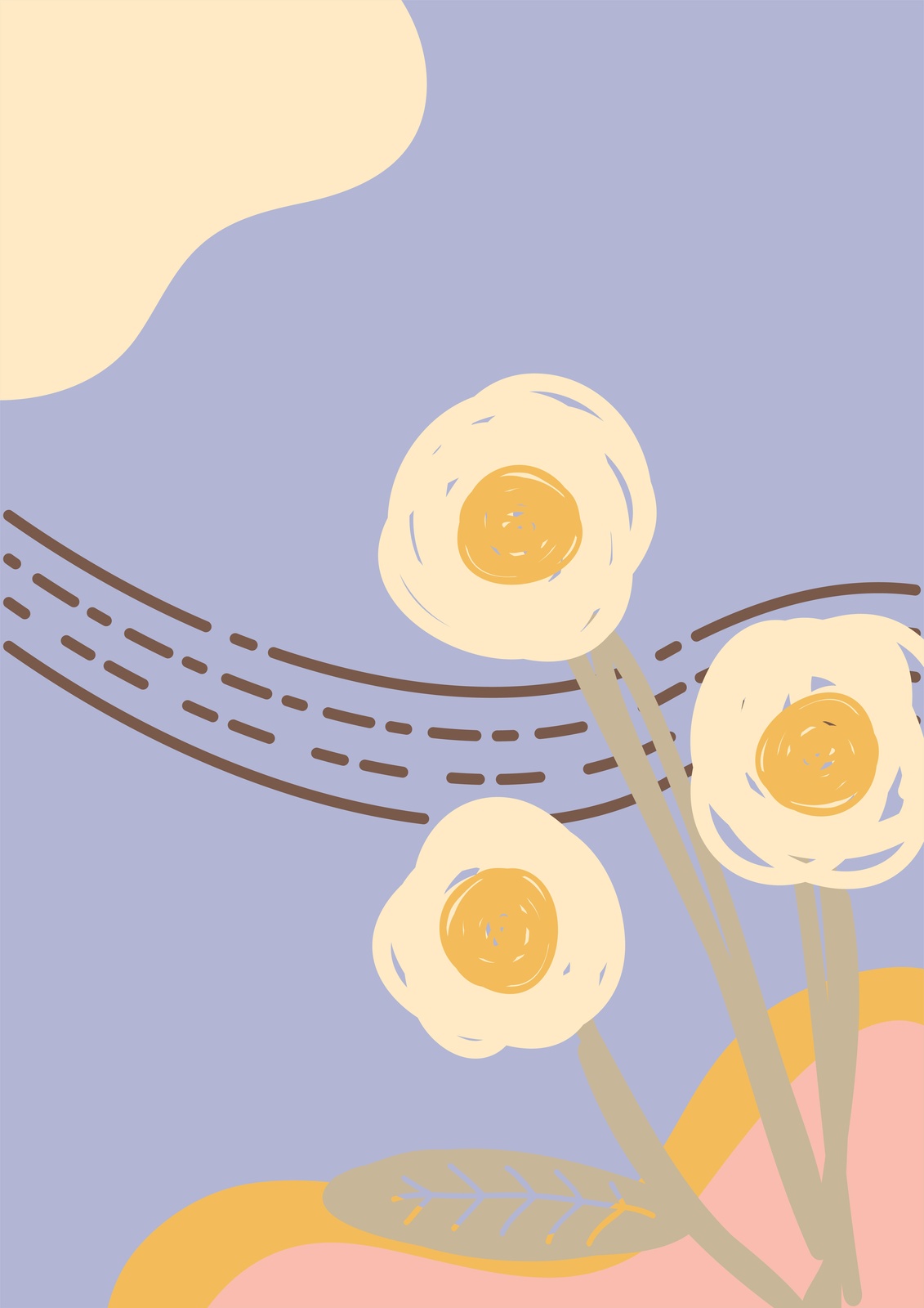 Abstract Floral Road Dream Wall Art
