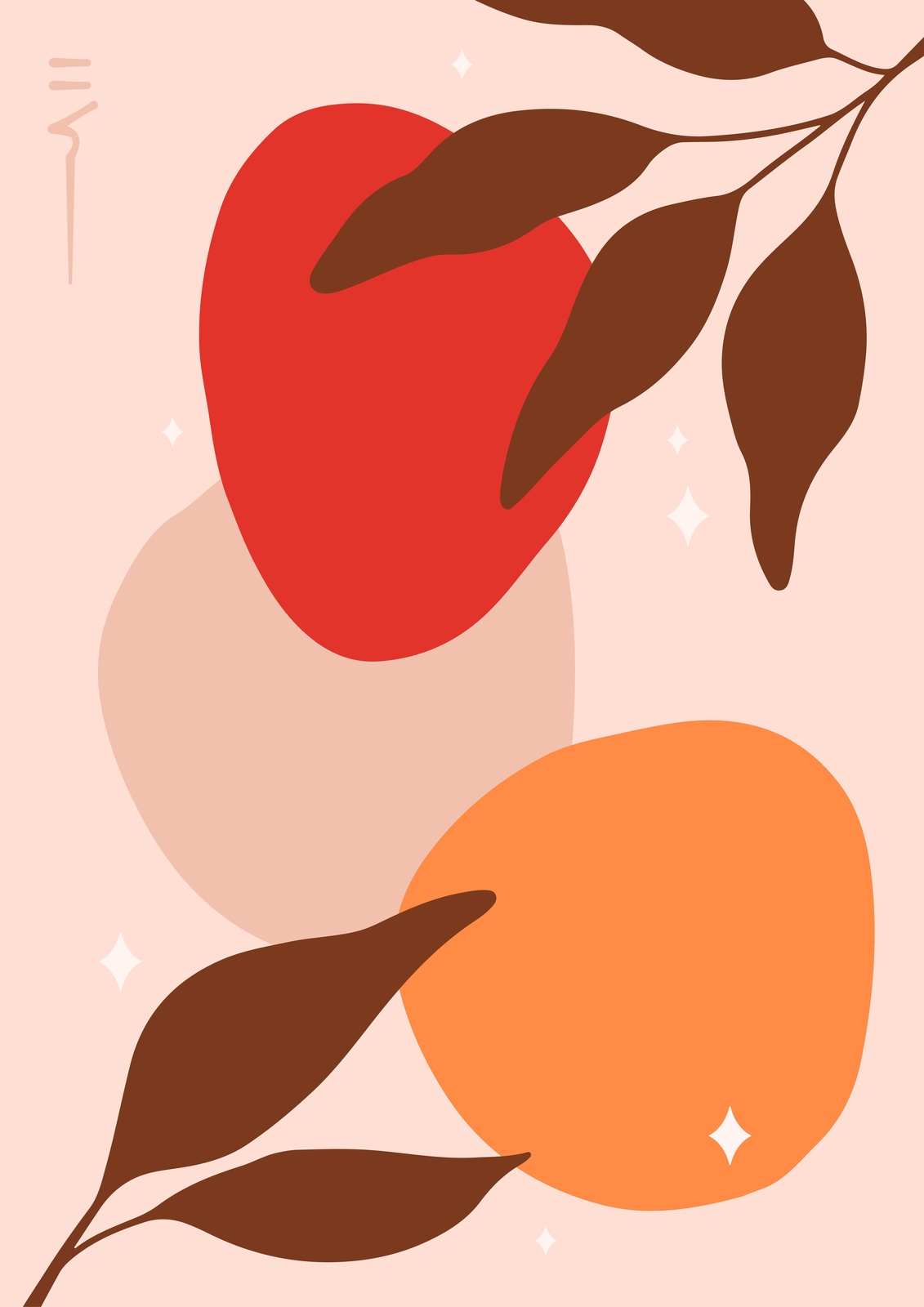 Boho Abstract Botanical Wall Art Wall Art