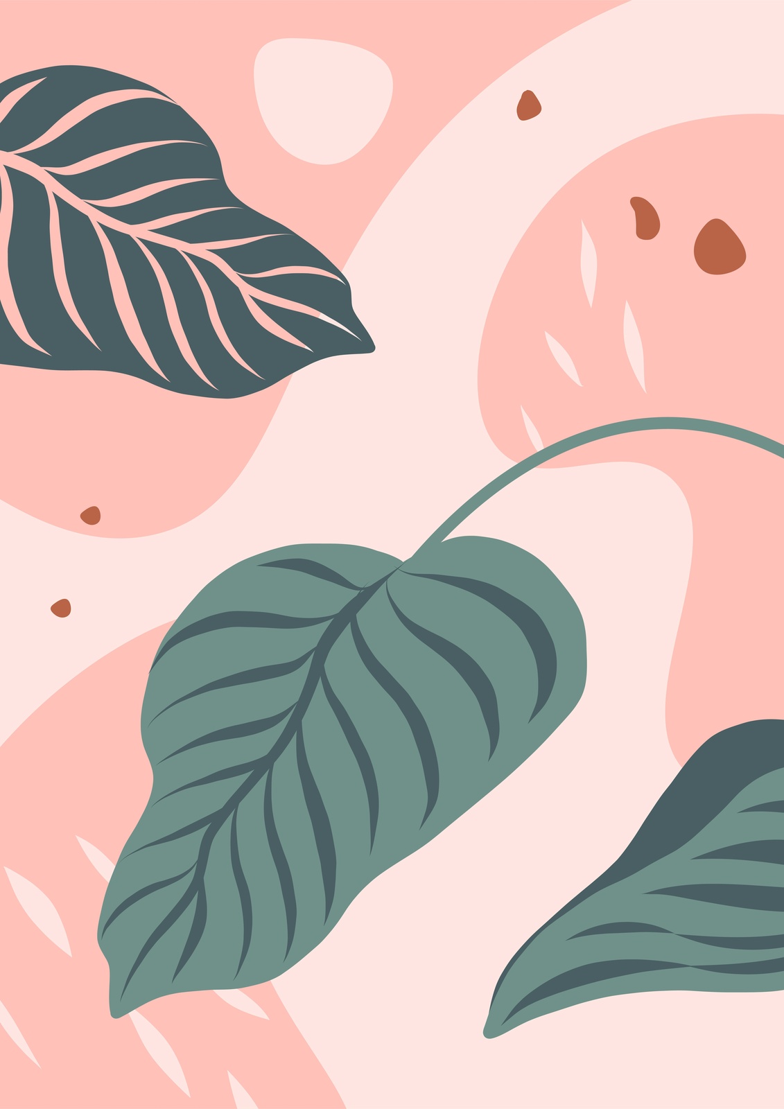 Abstract Tropical Leaf Wall Art Wall Art