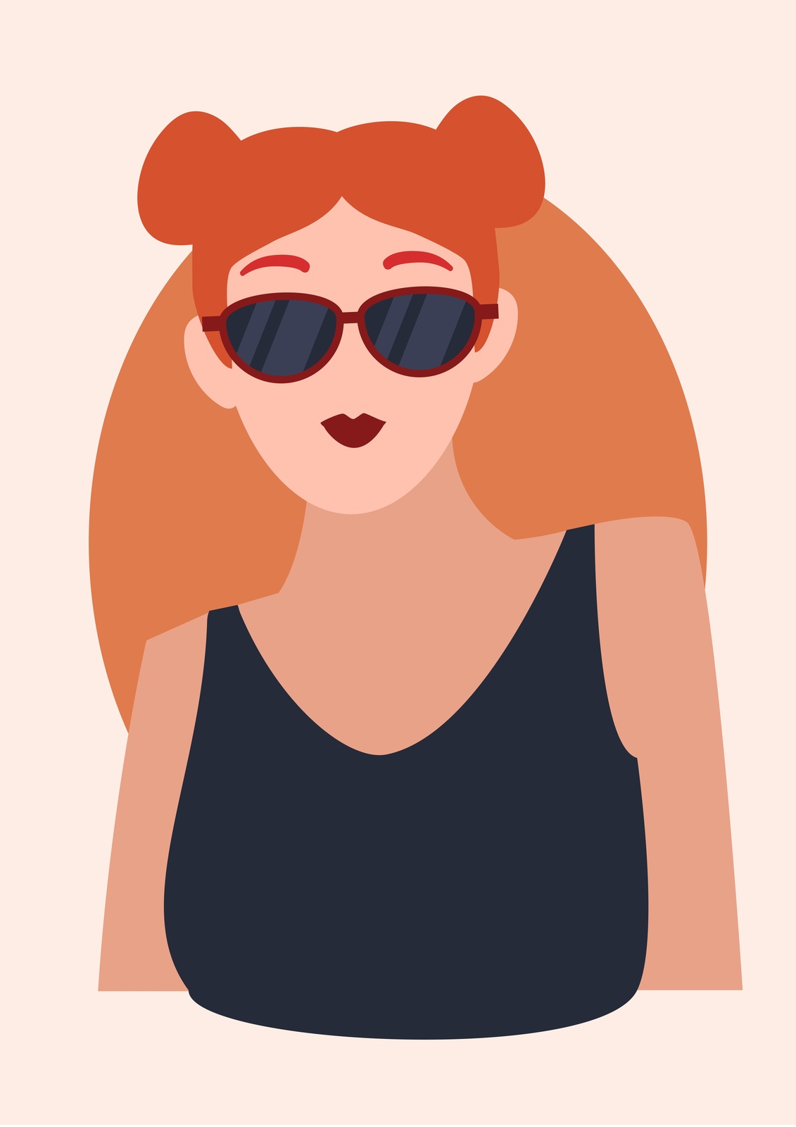 Retro Vibes Woman with Sunglasses Wall Art