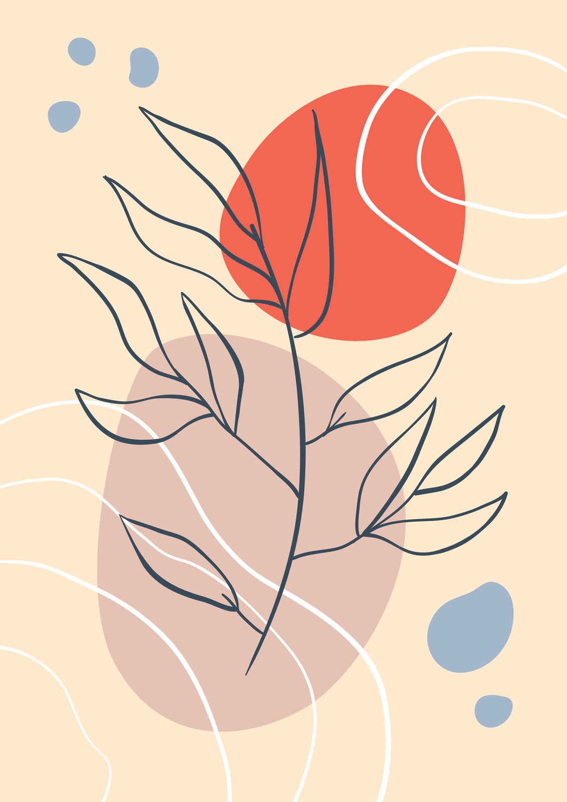 Abstract Botanical Line Art Wall Art