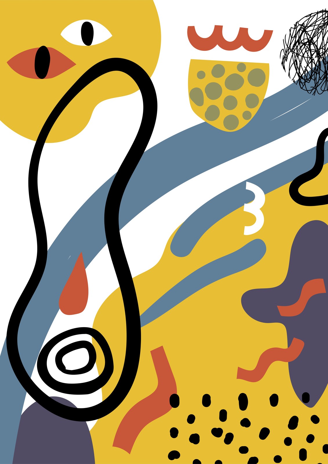 Abstract Eye & Blob Wall Art