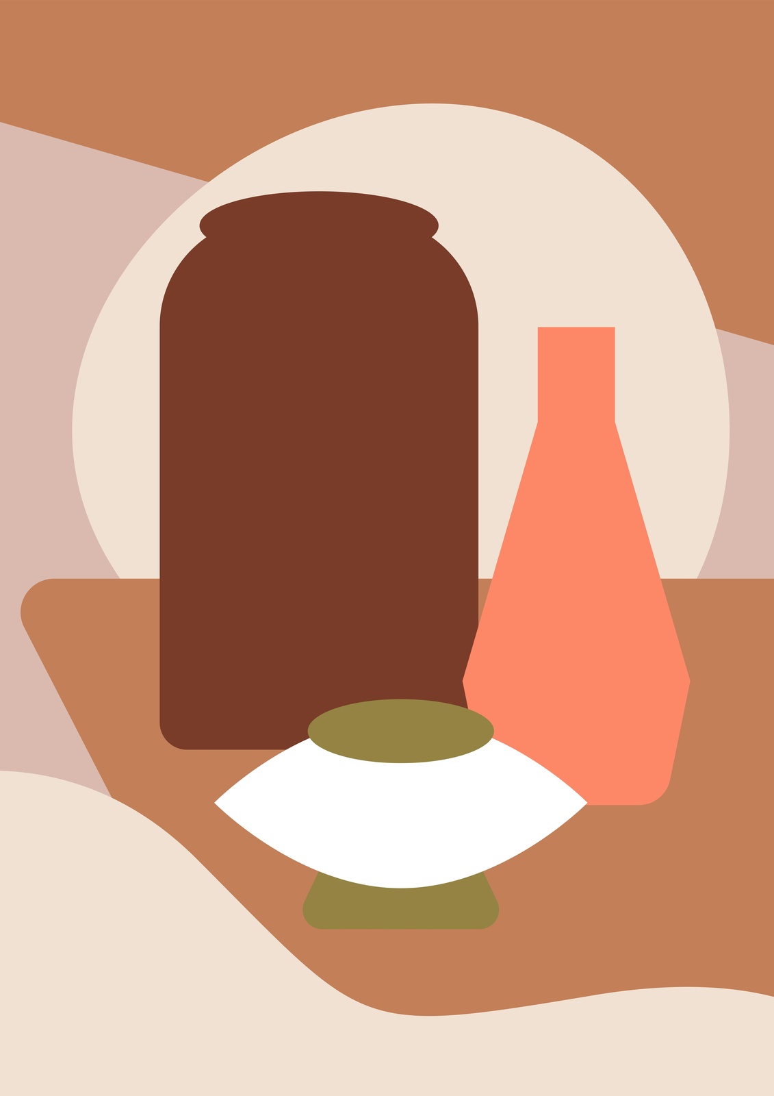 Mid-Century Still Life Abstract Wall Art