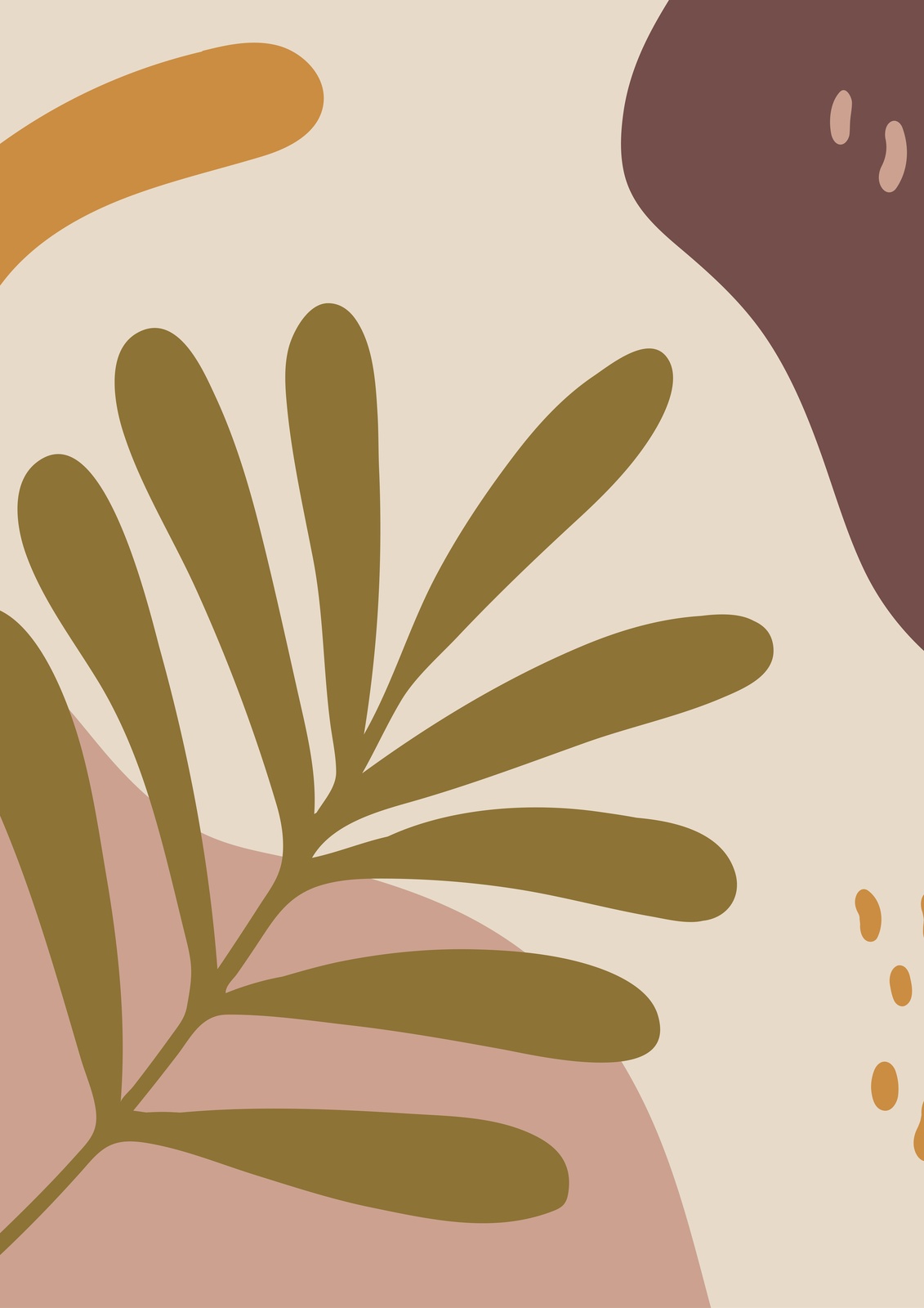 Boho Botanical Abstract Wall Art