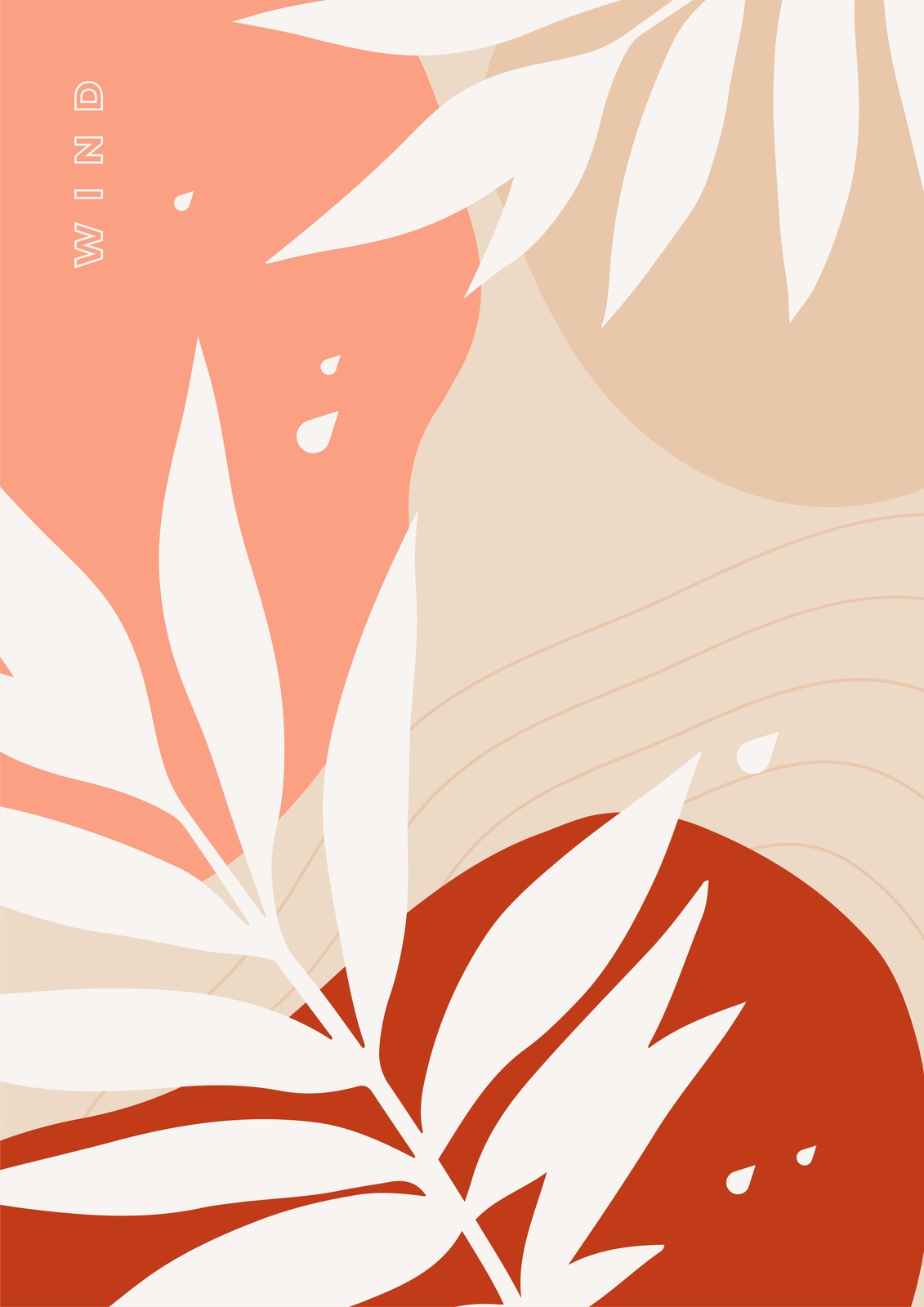 Abstract Leaf Organic Shapes Wall Art