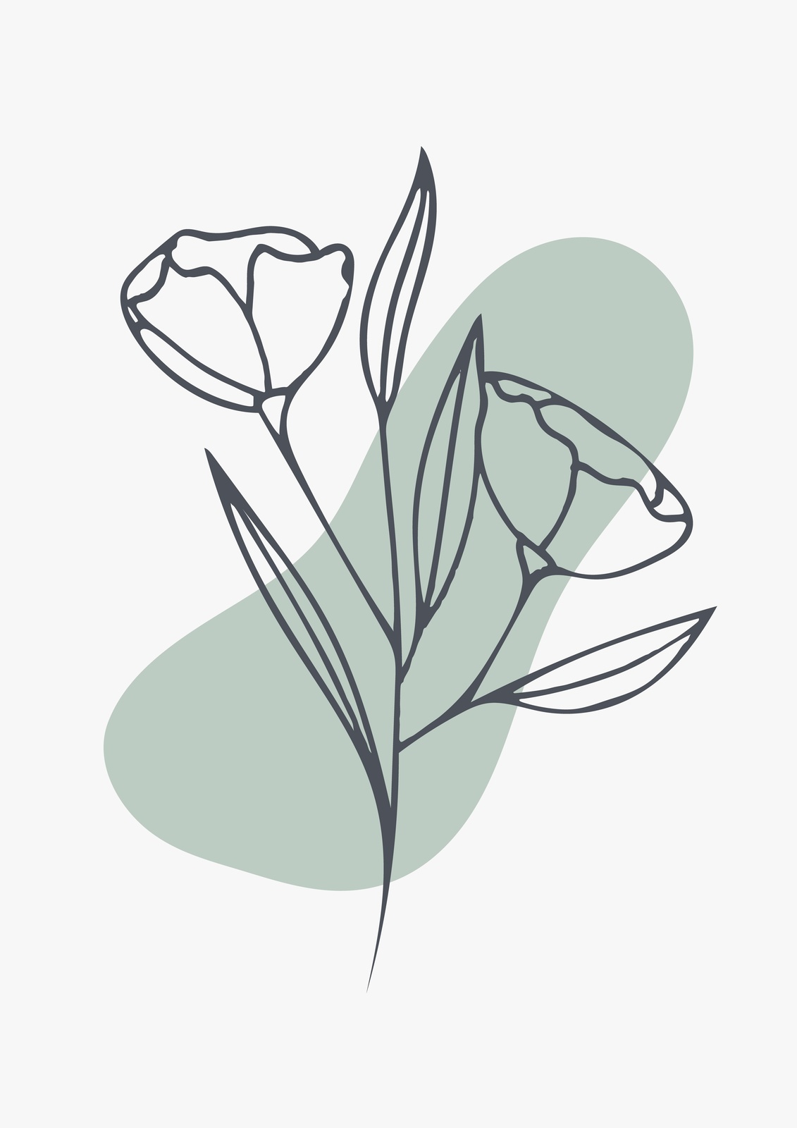 Minimalist Botanical Line Art Wall Art