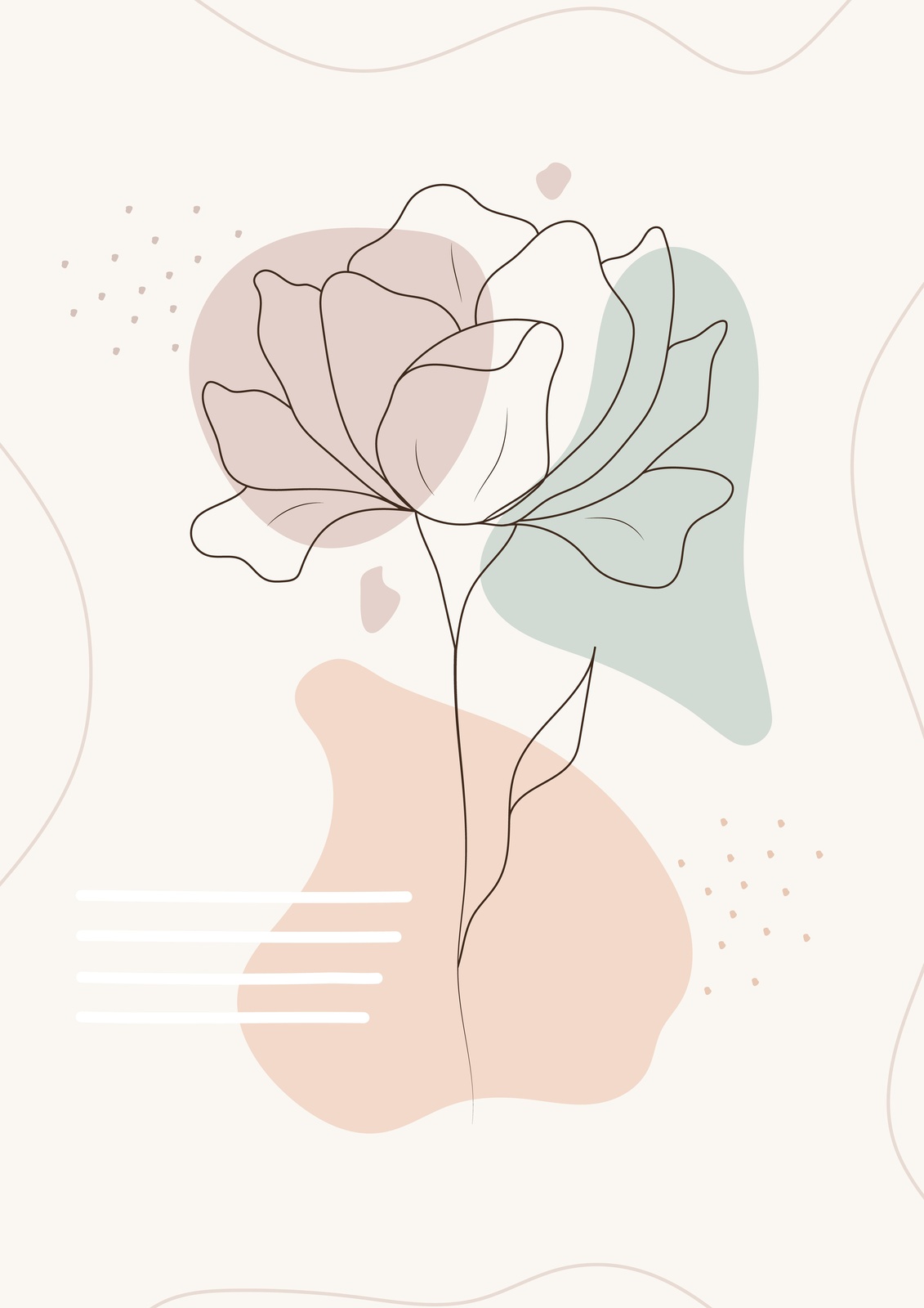 Minimalist Floral Line Art Wall Art