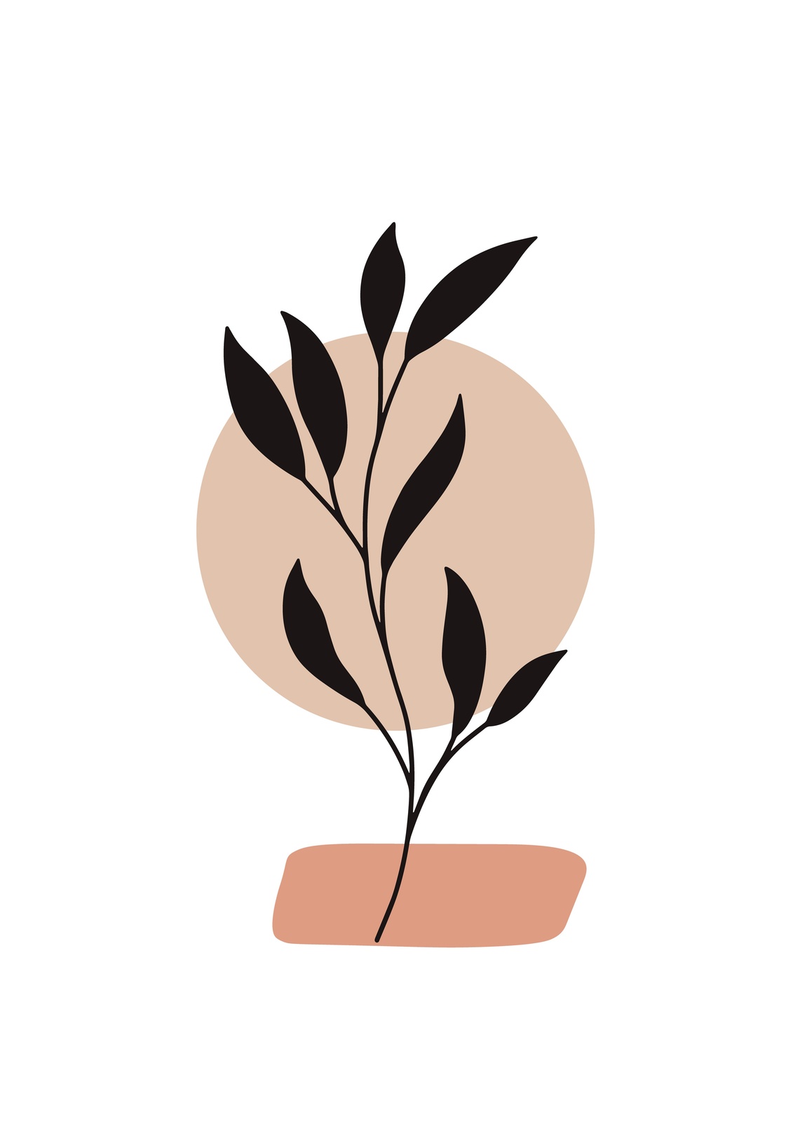 Boho Botanical Abstract Wall Art