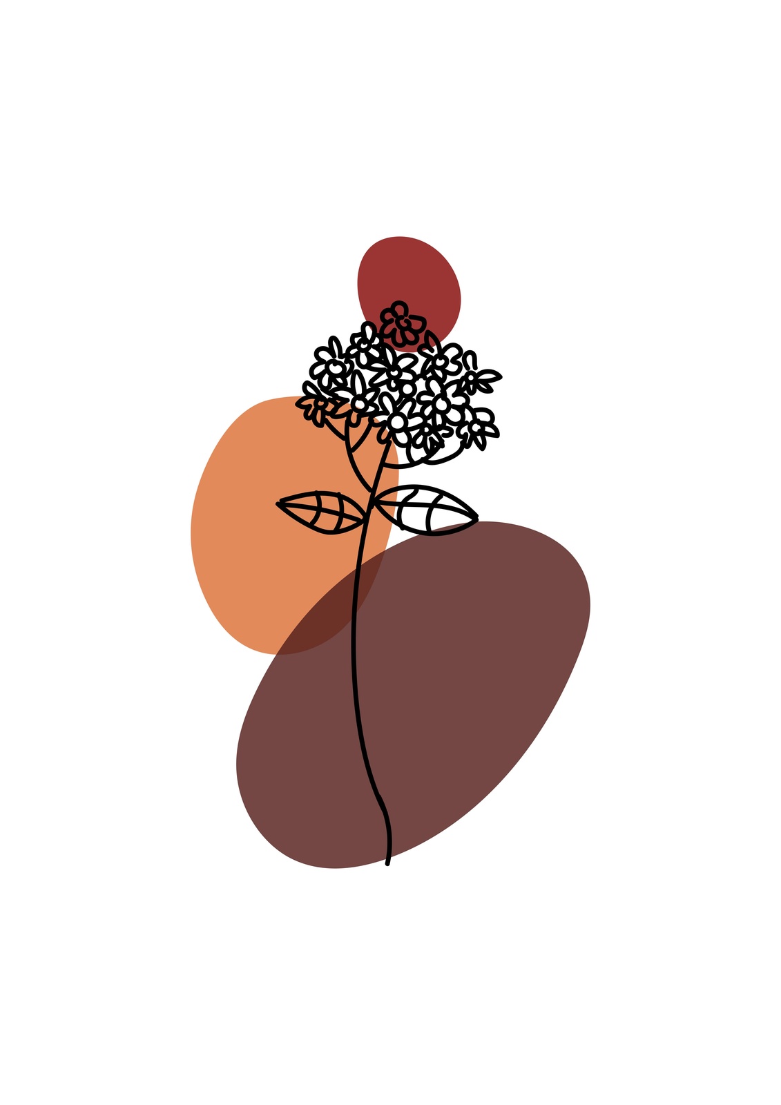 Minimalist Floral Abstract Boho Wall Art