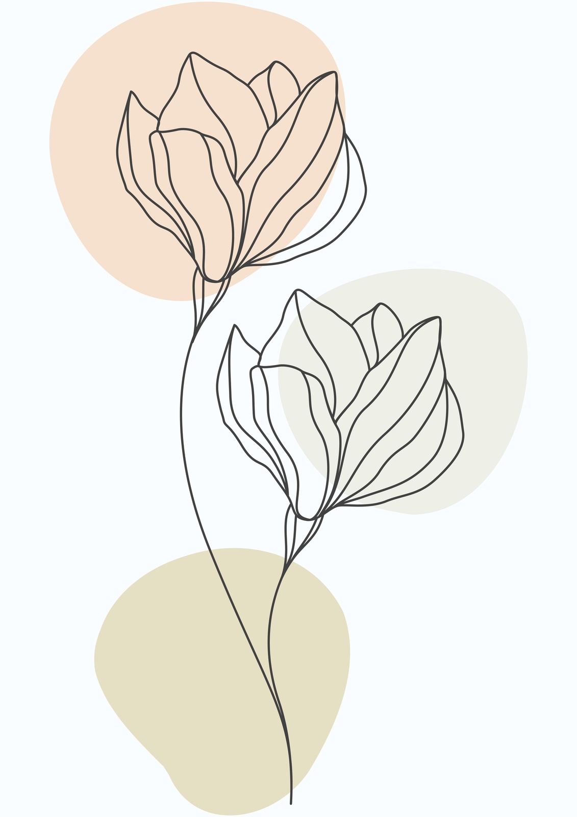 Minimalist Floral Line Art Wall Art