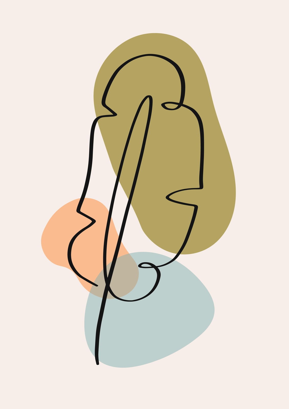 Abstract Face Botanical Wall Art
