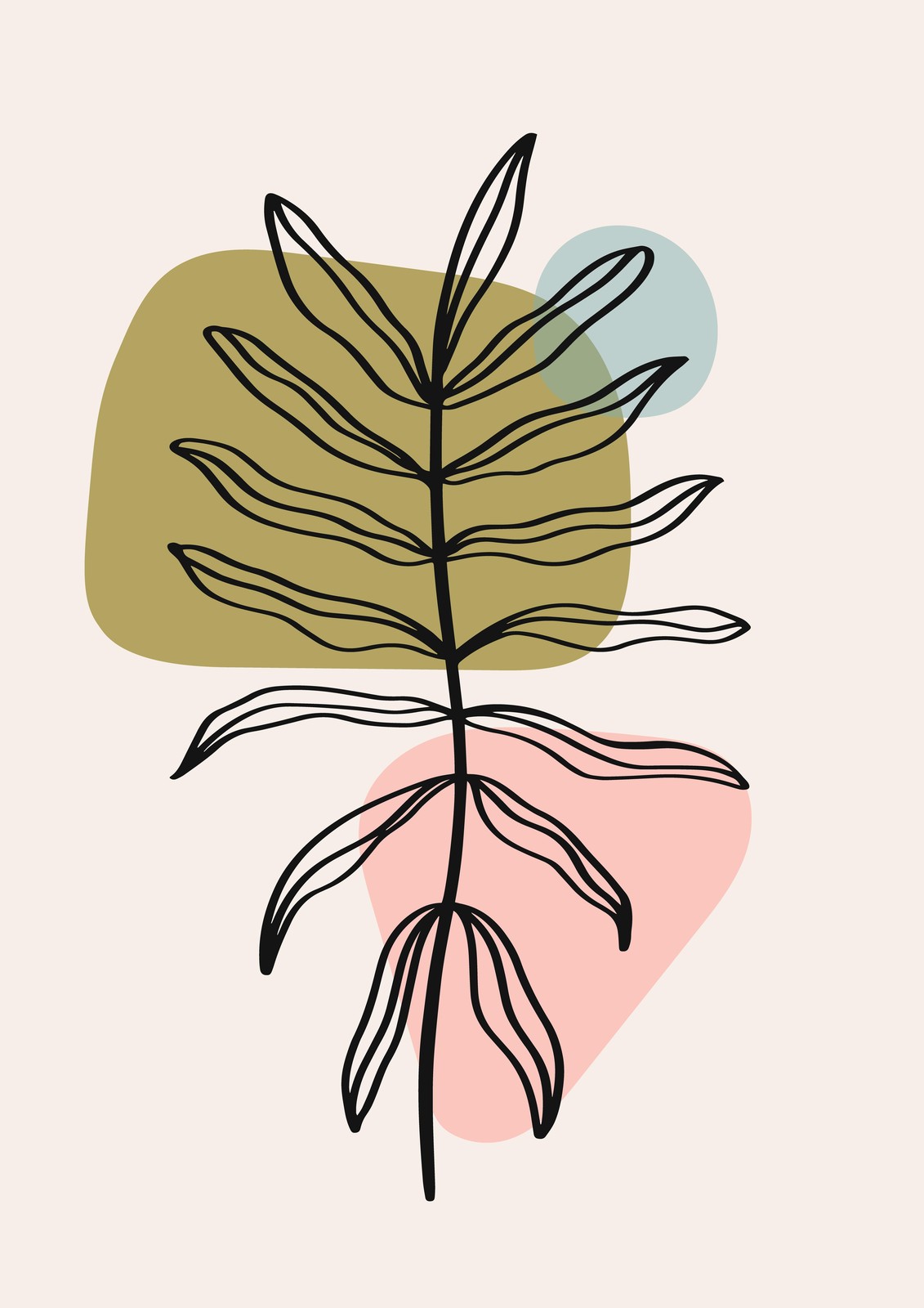 Abstract Botanical Line Art Wall Art