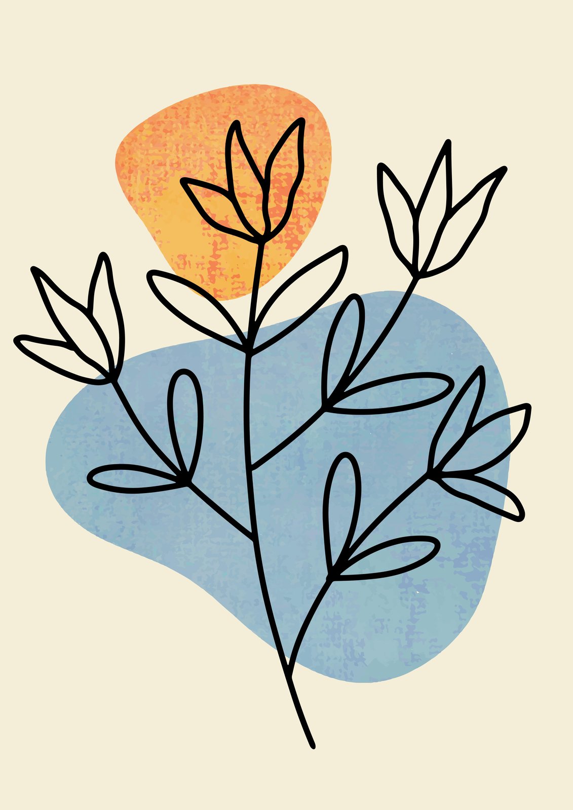 Abstract Botanical Minimalist Wall Art