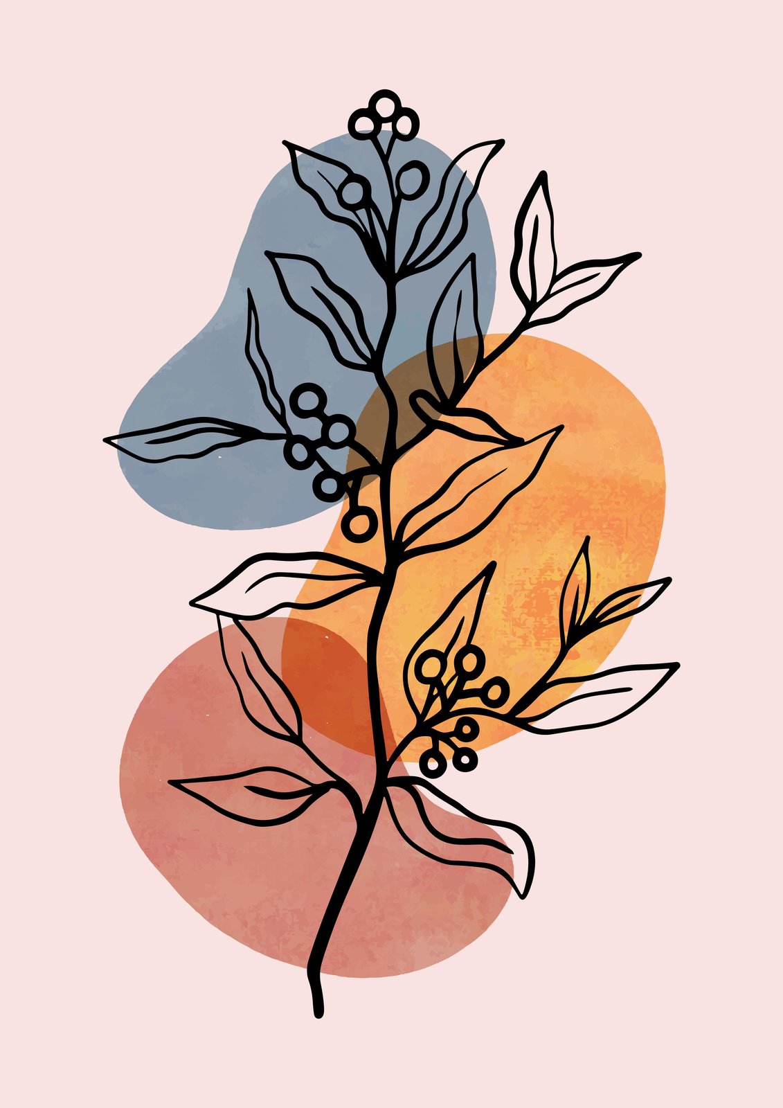 Abstract Botanical Line Art Wall Art