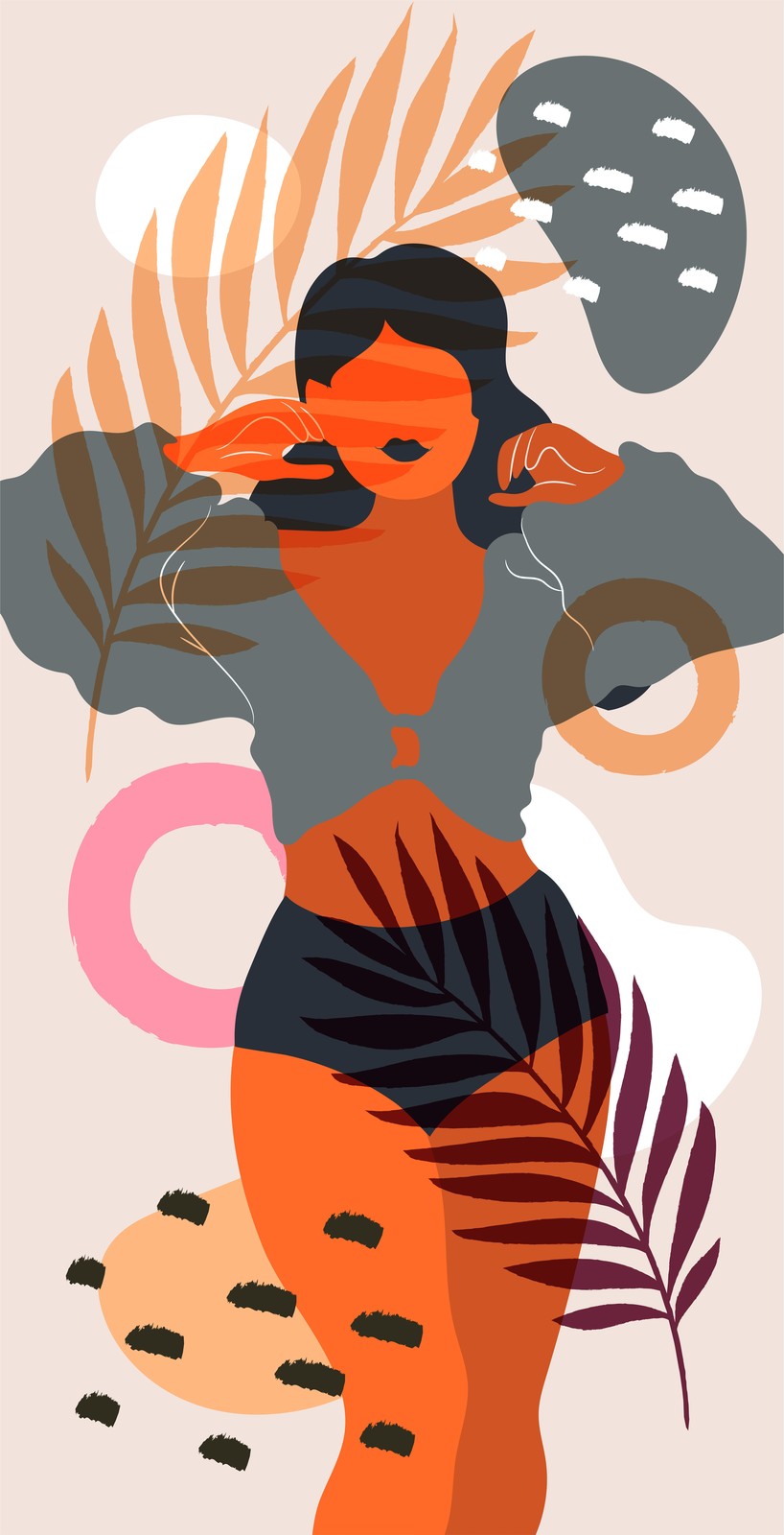 Bohemian Abstract Woman Wall Art