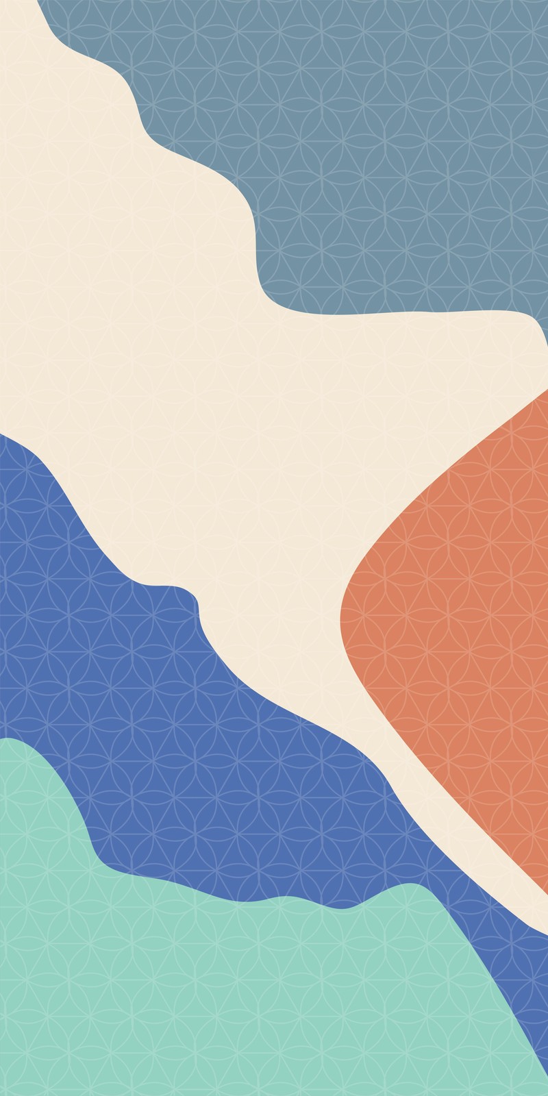 Modern Geometric Waves Wall Art