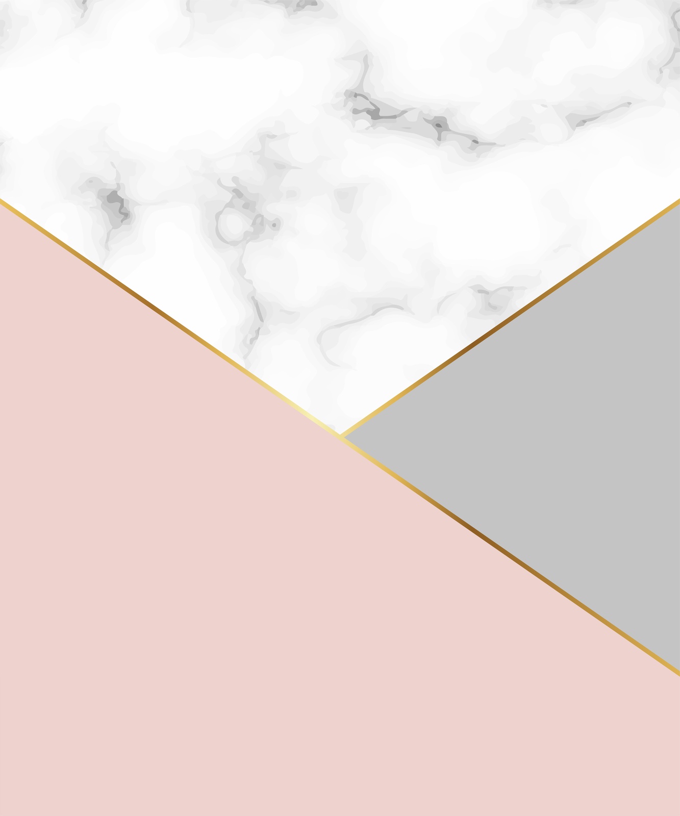 Geometric Marble Blush & Grey Wall Art