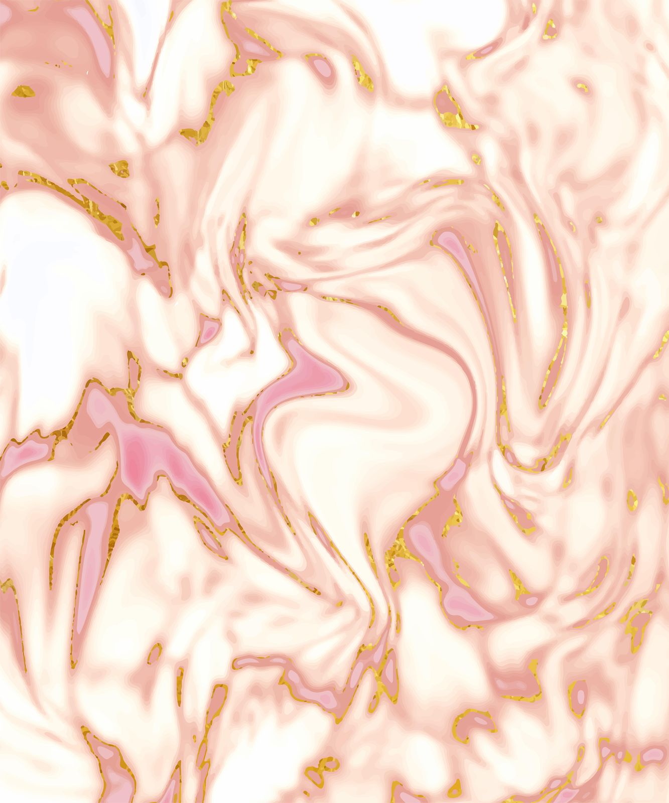 Elegant Pink Marble Gold Vein Wall Art