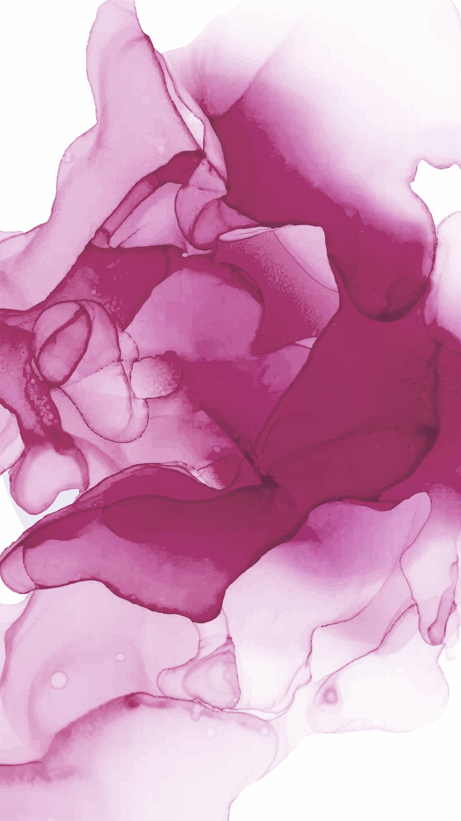 Abstract Pink Bloom Alcohol Ink Wall Art