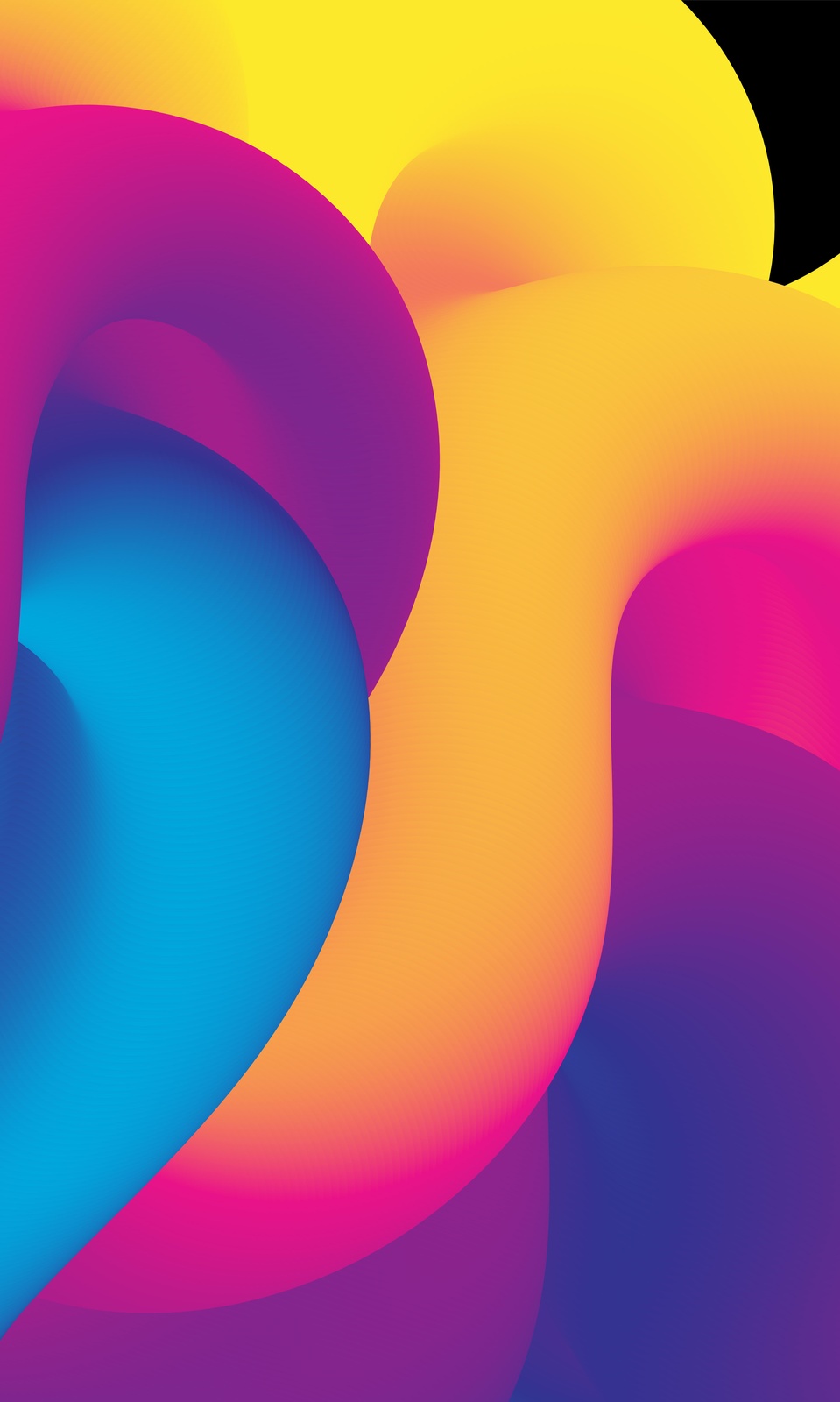 Vibrant Fluid Swirl Abstract Wall Art