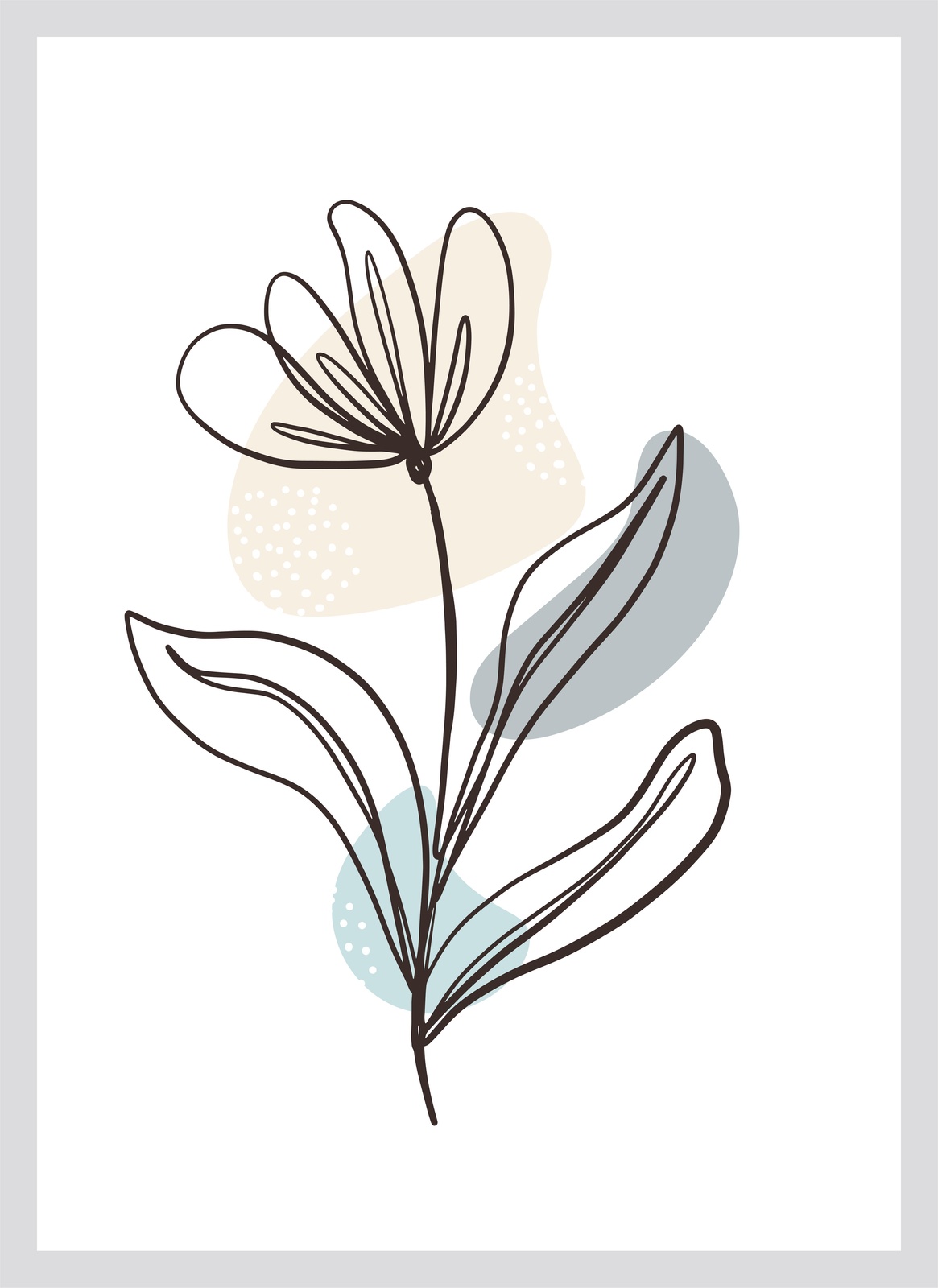 Abstract Botanical Line Art Wall Art