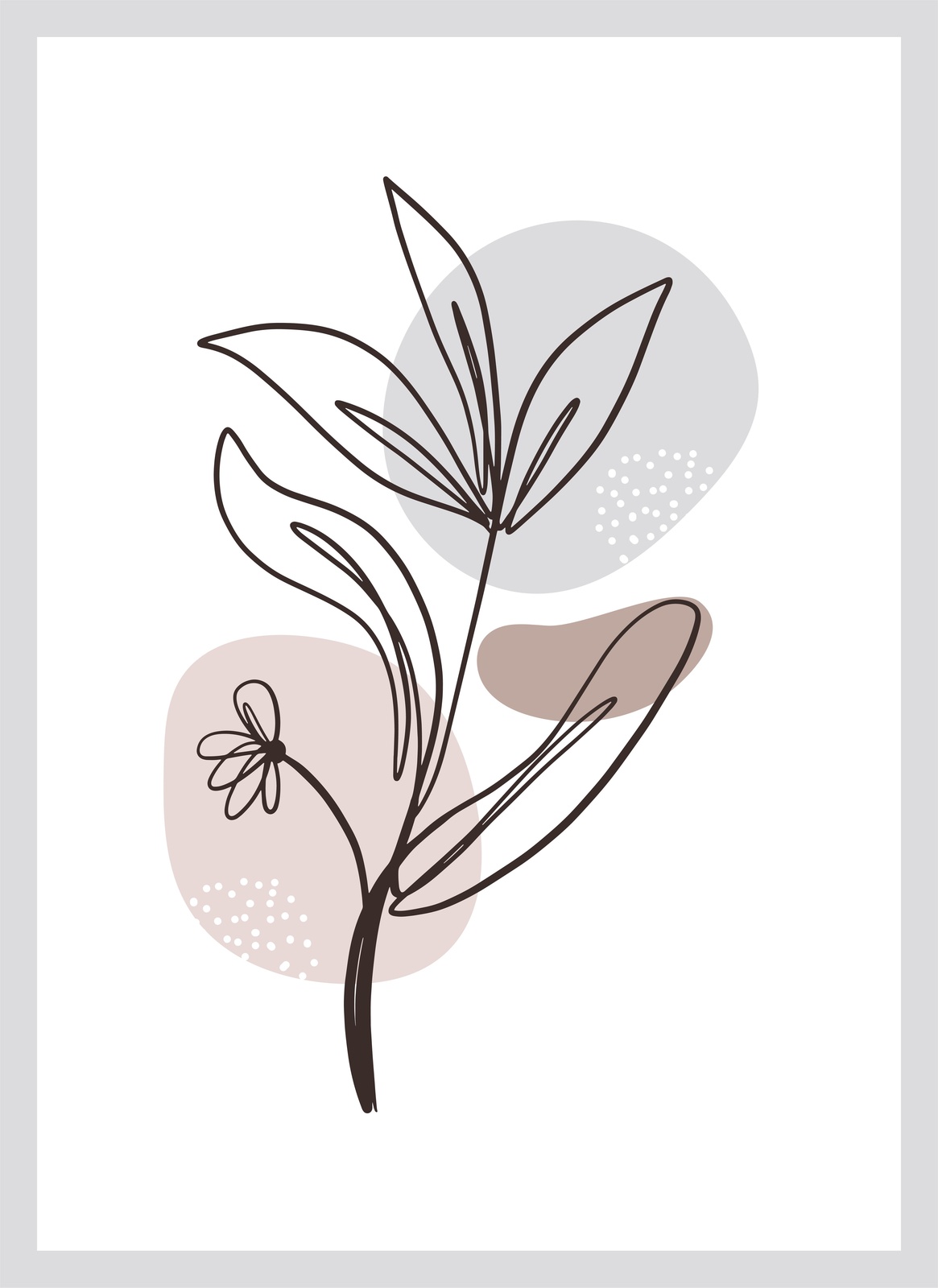 Minimalist Floral Line Art Wall Art
