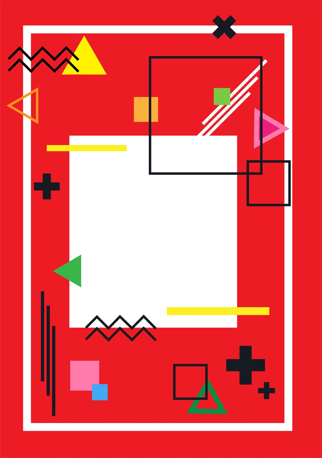 Retro Geometric Pop Art Wall Art