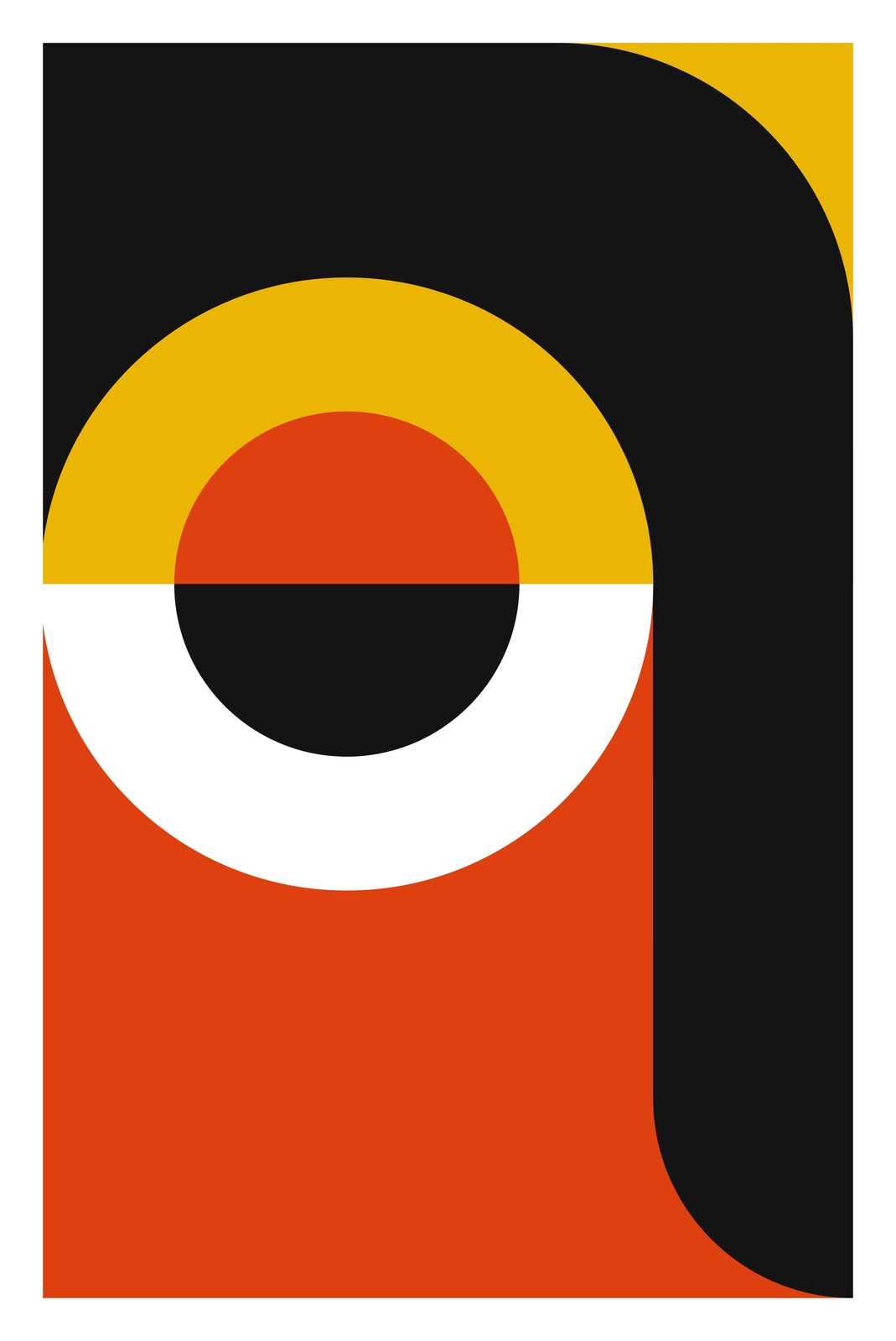 Abstract Geometric Orange Yellow Wall Art