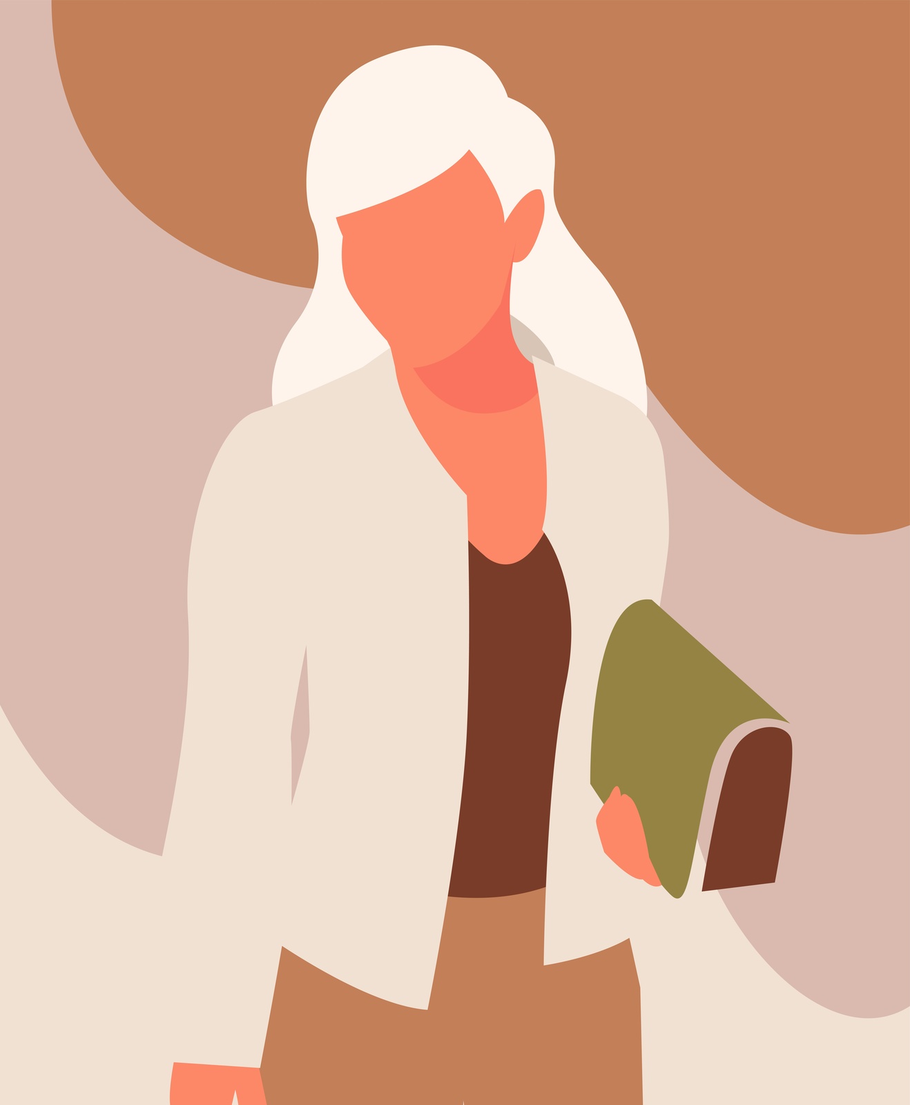 Modern Minimalist Woman Abstract Wall Art