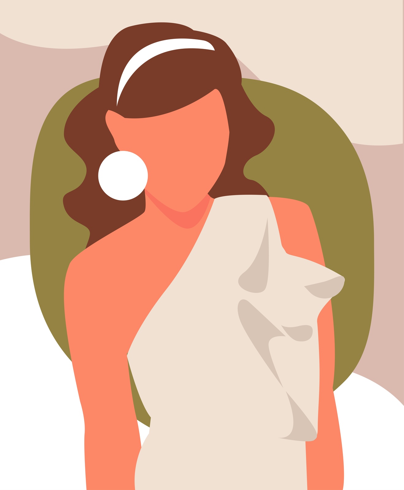 Modern Minimalist Woman Portrait Wall Art