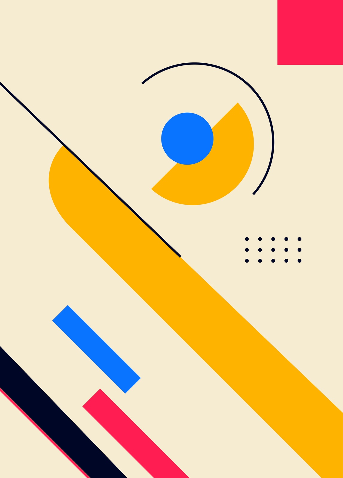Geometric Pop Art Abstract Wall Art