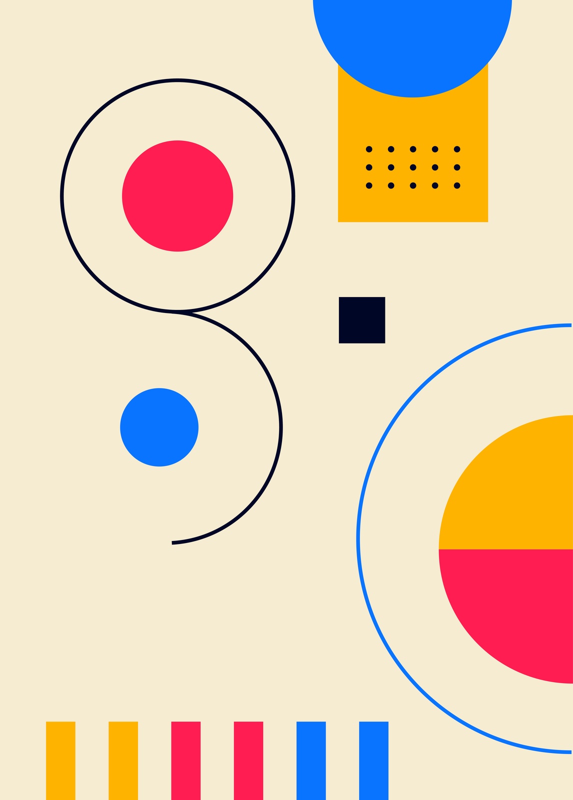 Abstract Geometric Pop Art Wall Art