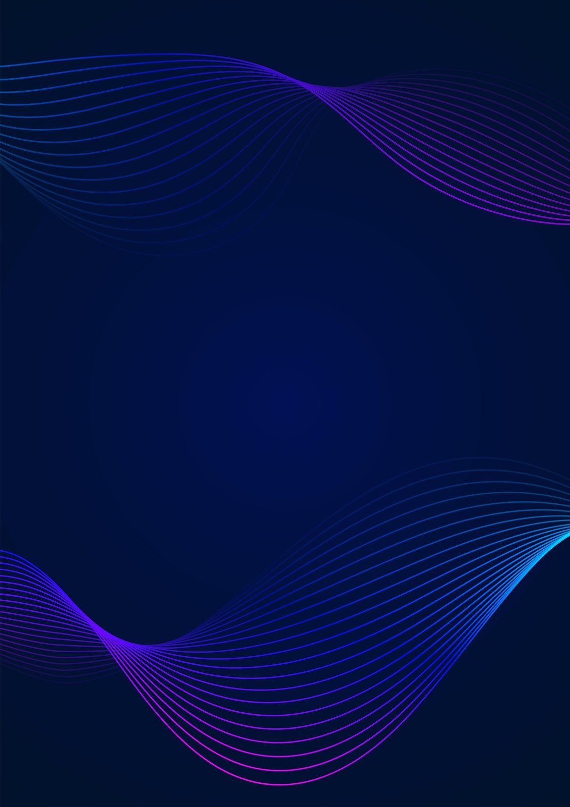Abstract Gradient Waves Wall Art