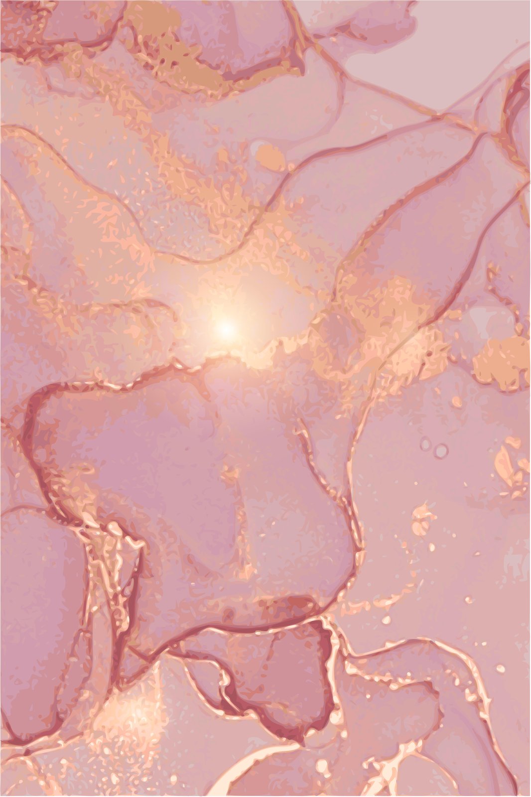 Elegant Rose Gold Marble Abstract Wall Art