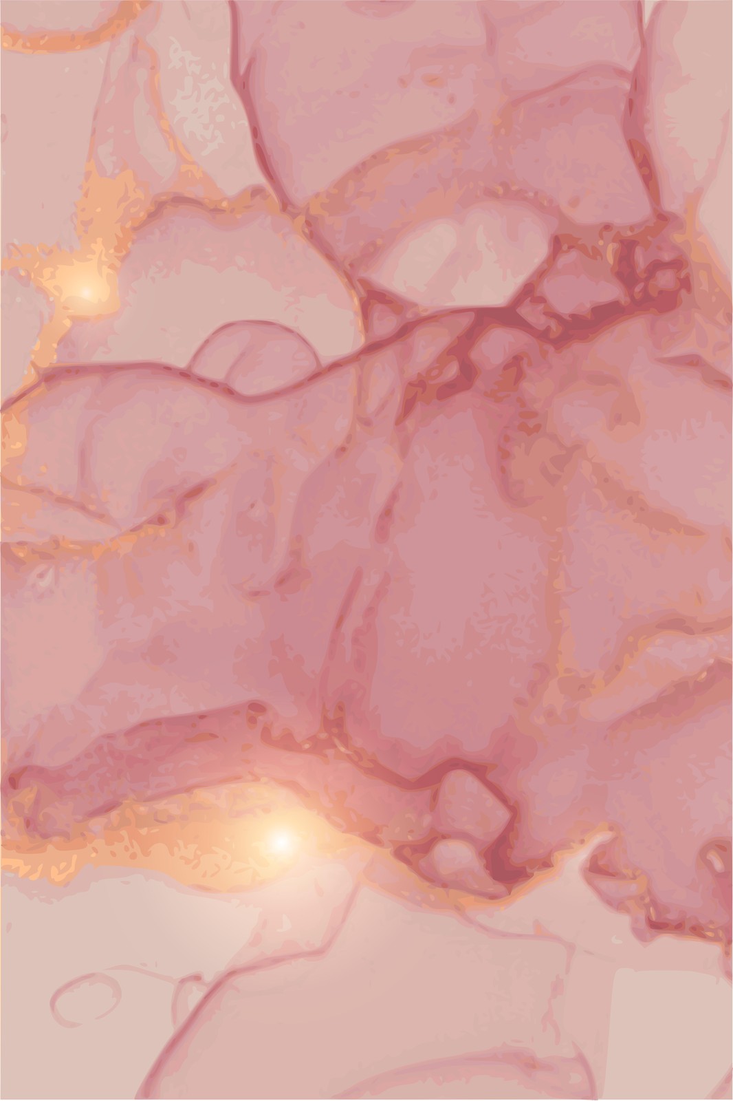 Elegant Pink & Gold Marble Abstract Wall Art