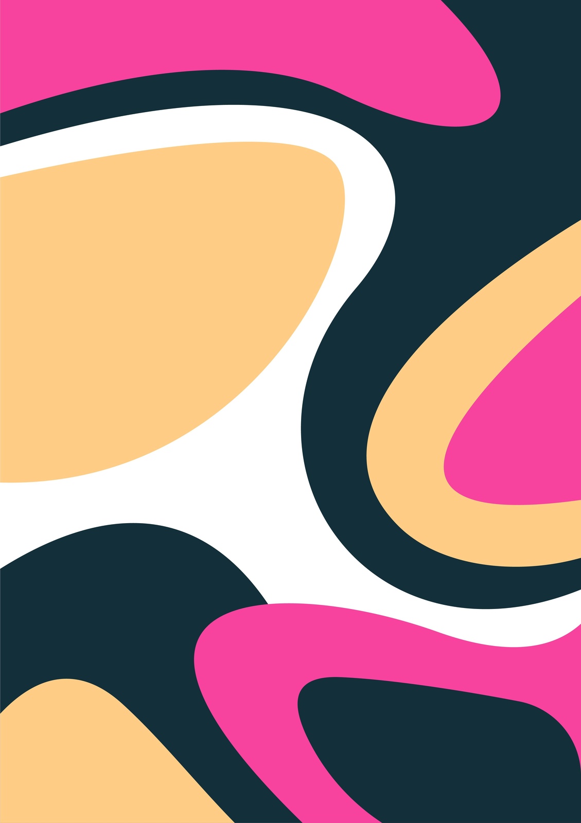 Retro Swirls & Shapes Wall Art