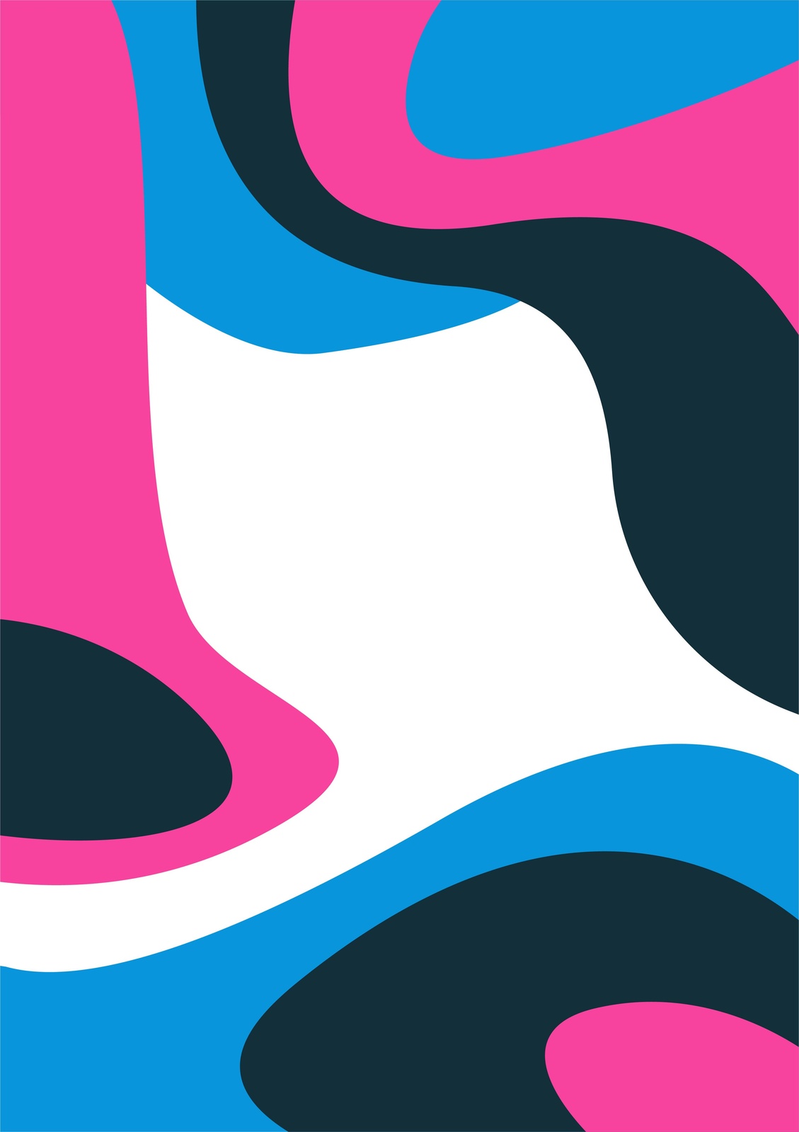 Abstract Swirl Pink Blue Wall Art