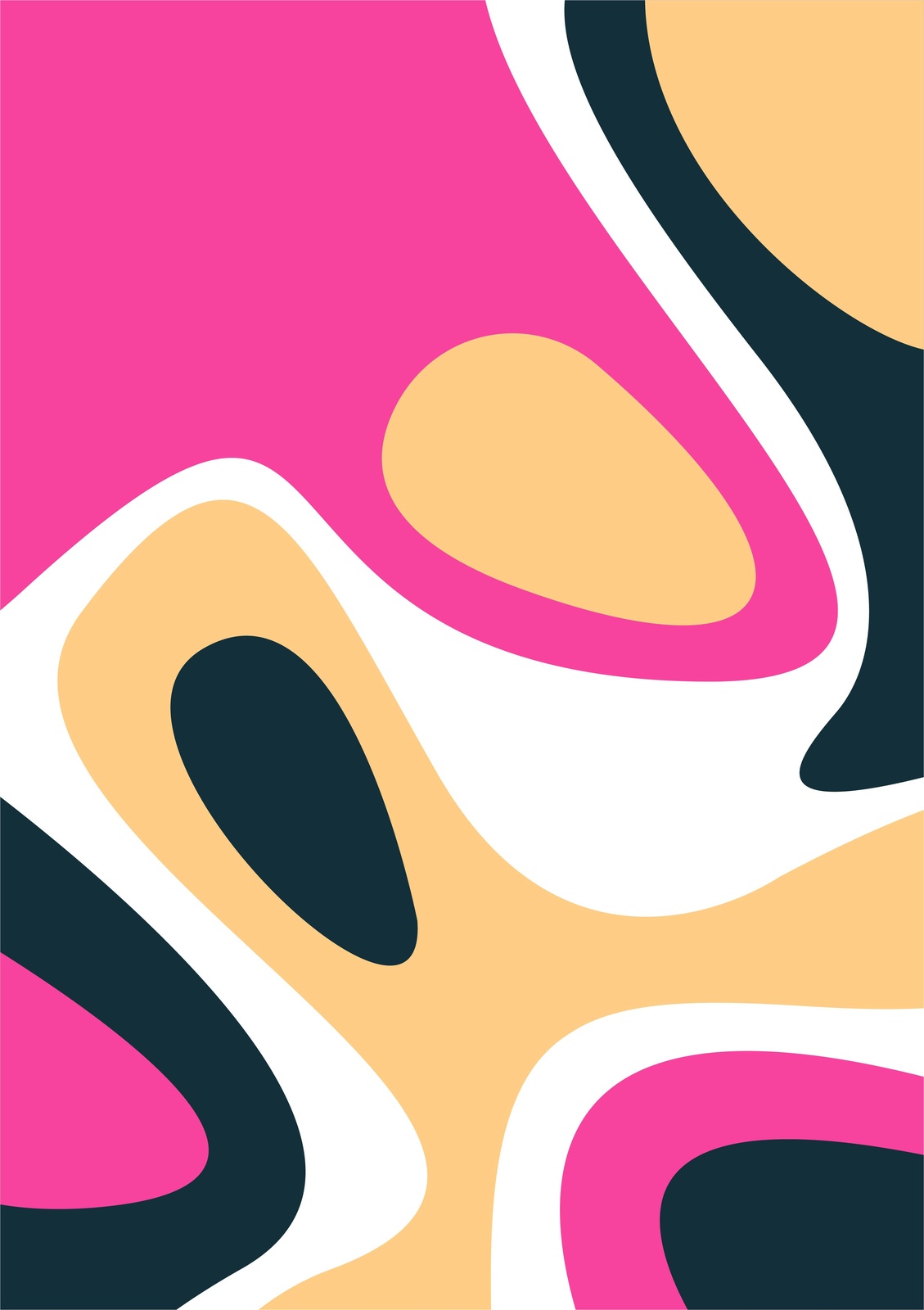 Bold Abstract Waves Wall Art